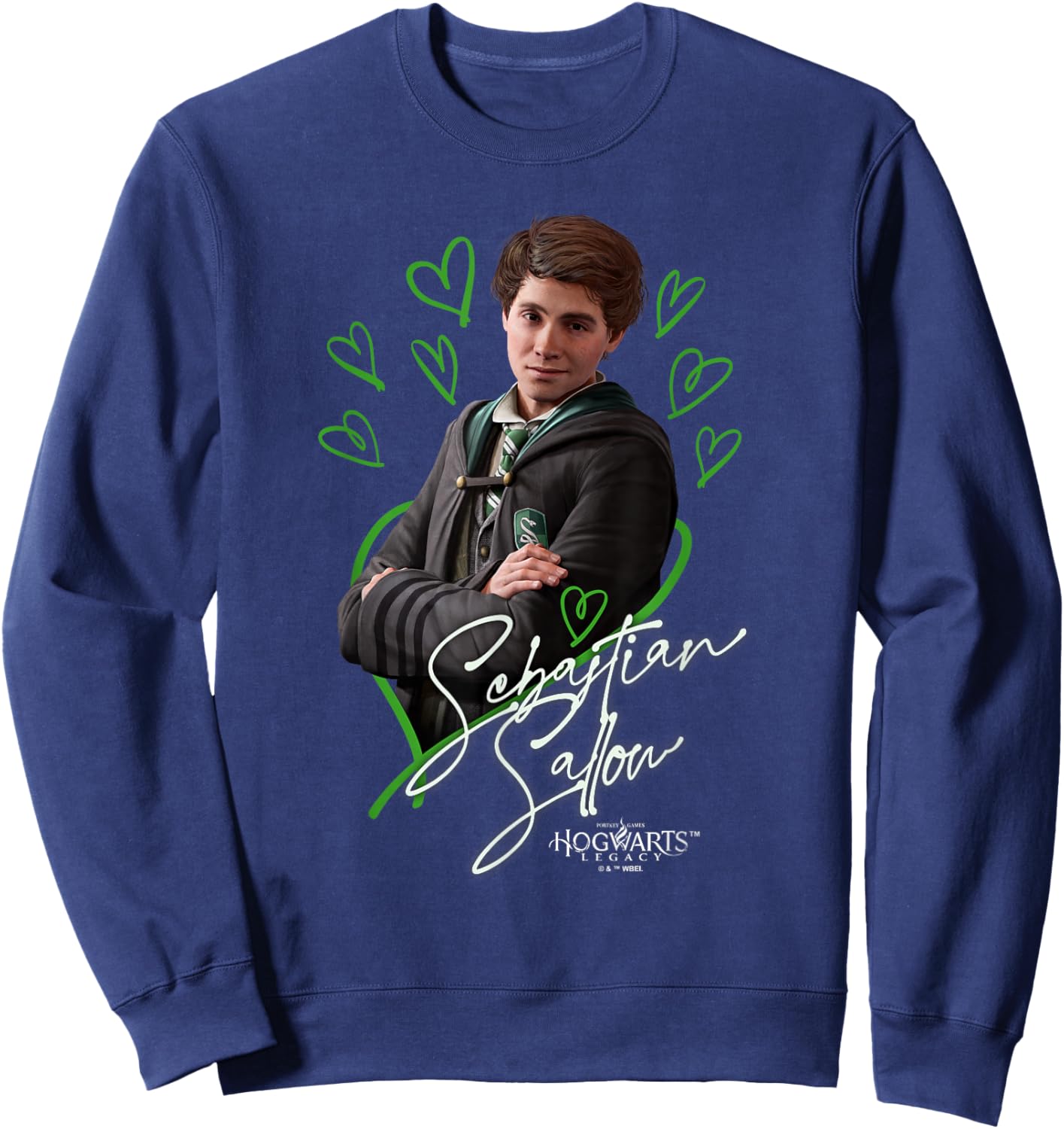 Harry Potter Hogwarts Legacy Sebastian Sallow Signature Sweatshirt - Sweatshirt | Navy