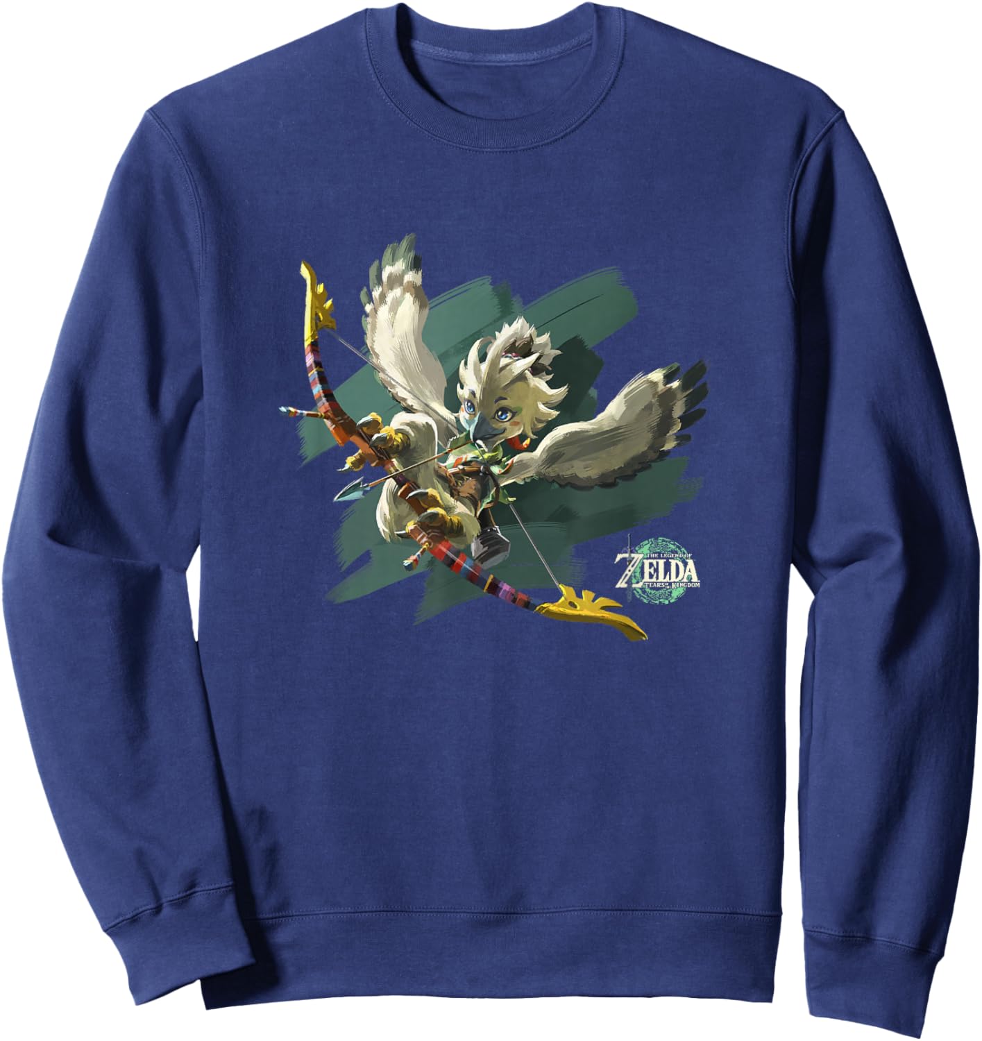 The Legend of Zelda Tears of The Kingdom Tulin Brush Art Sweatshirt - Sweatshirt | Navy