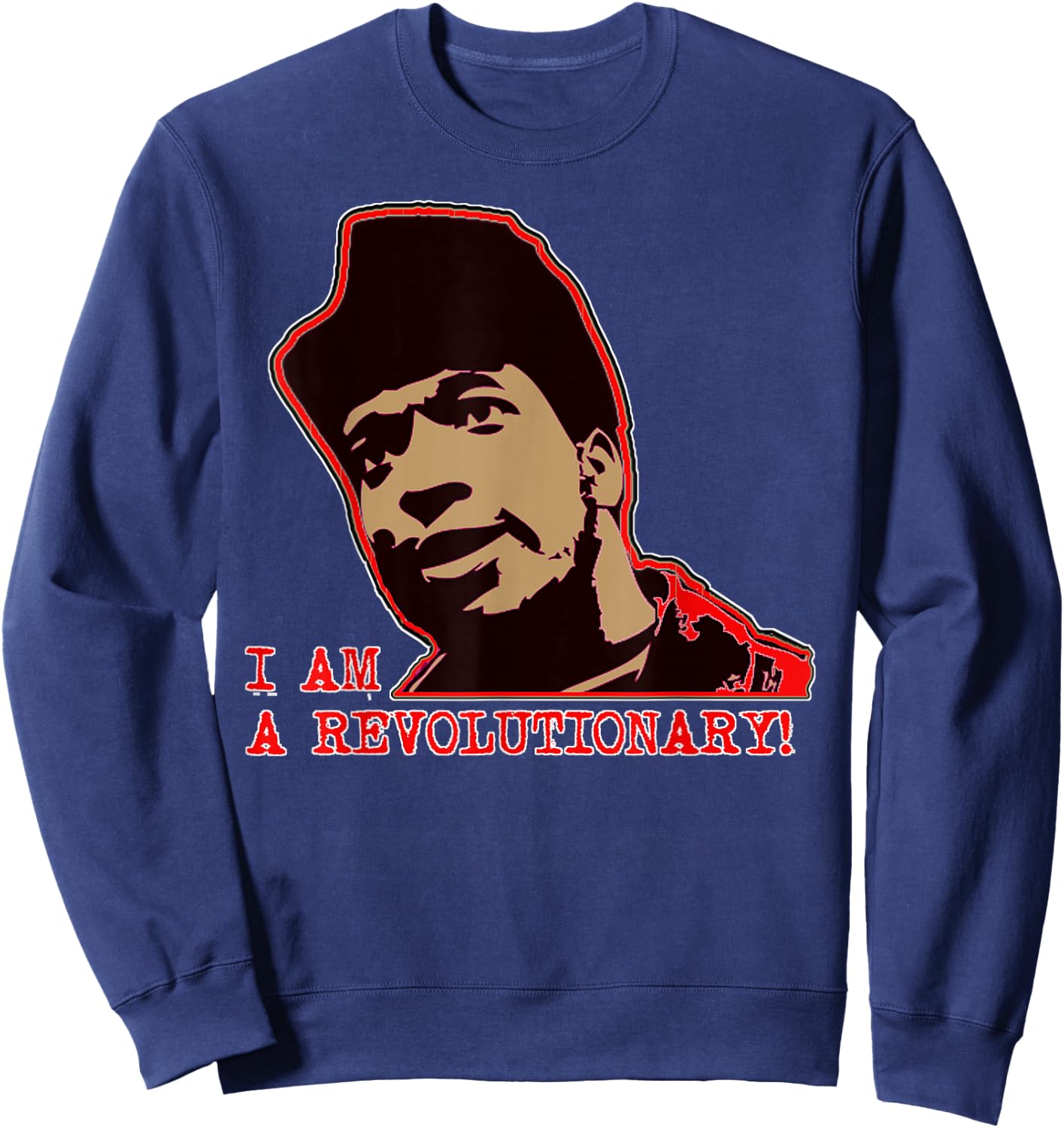 Young Revolutionary Brother in Chicago 1969 Community Love Sweatshirt - Sweatshirt | Navy