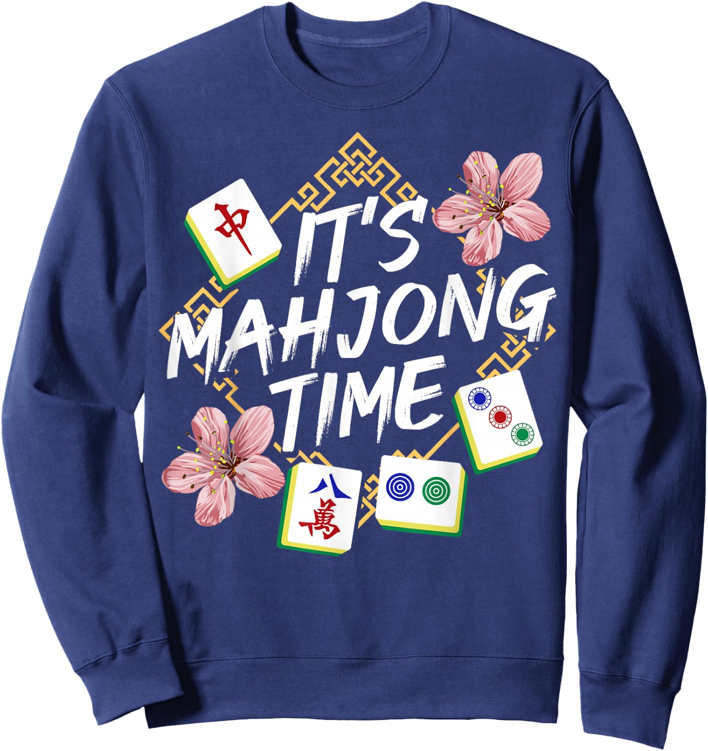 Mahjong Chinese Mahjong Player Sweatshirt - Sweatshirt | Navy