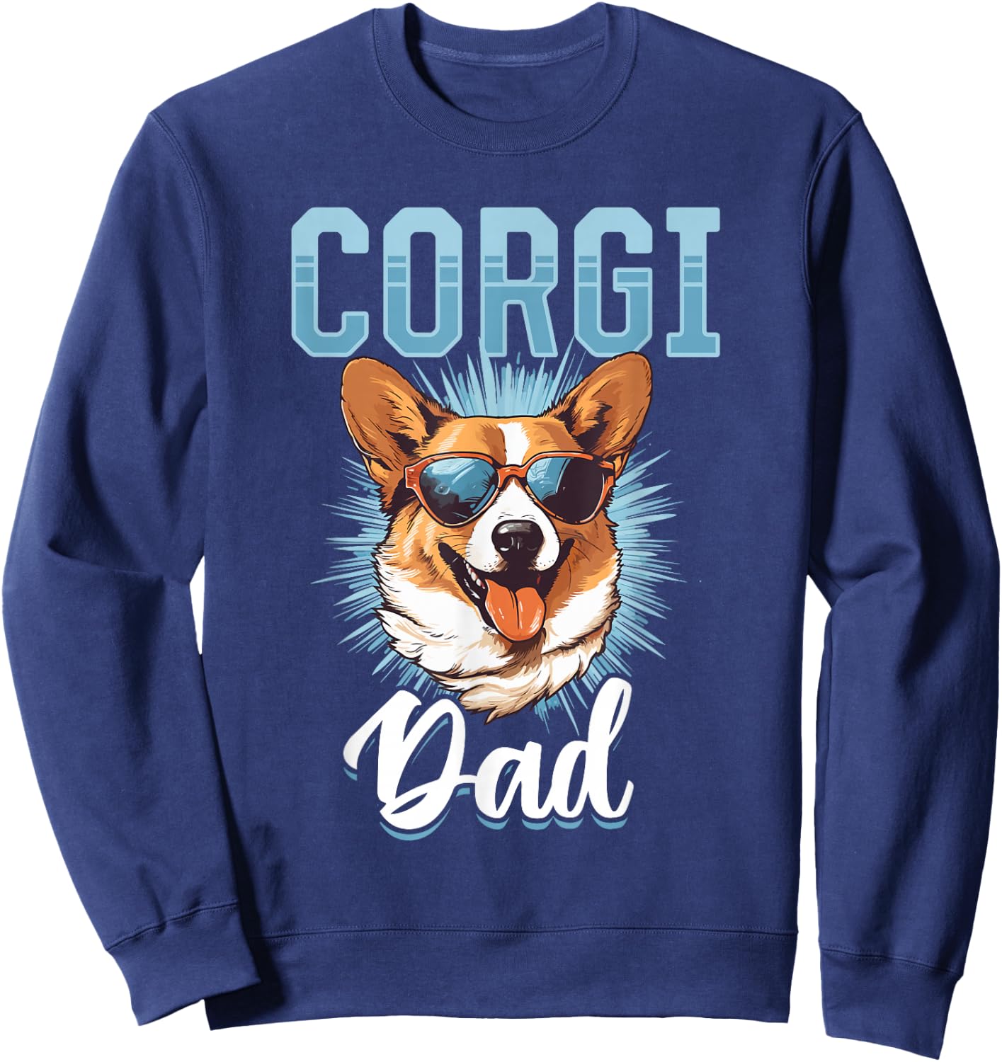 Pembroke Welsh Corgi - Corgi Dad Sweatshirt - Sweatshirt | Navy
