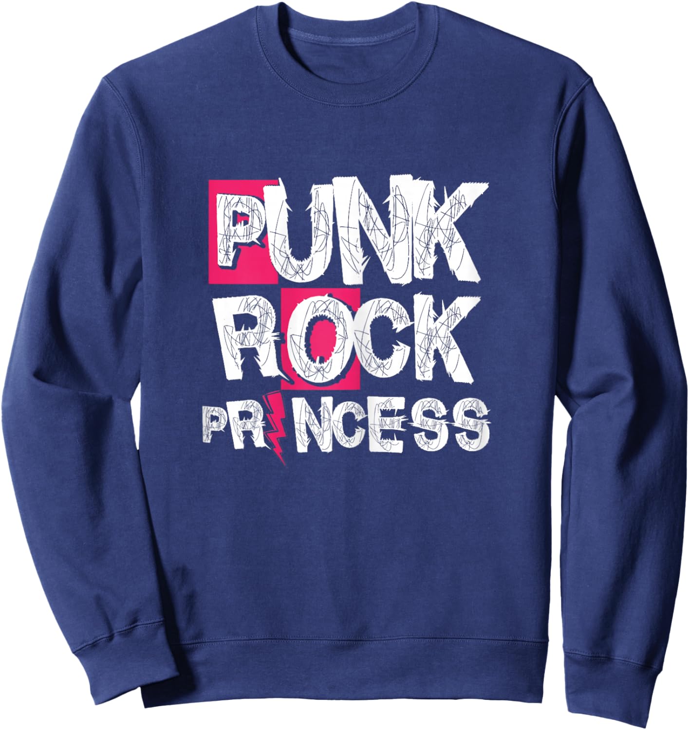 Punk Rock Princess | Punk Rock Music | Rocker Punker Women Sweatshirt - Sweatshirt | Navy