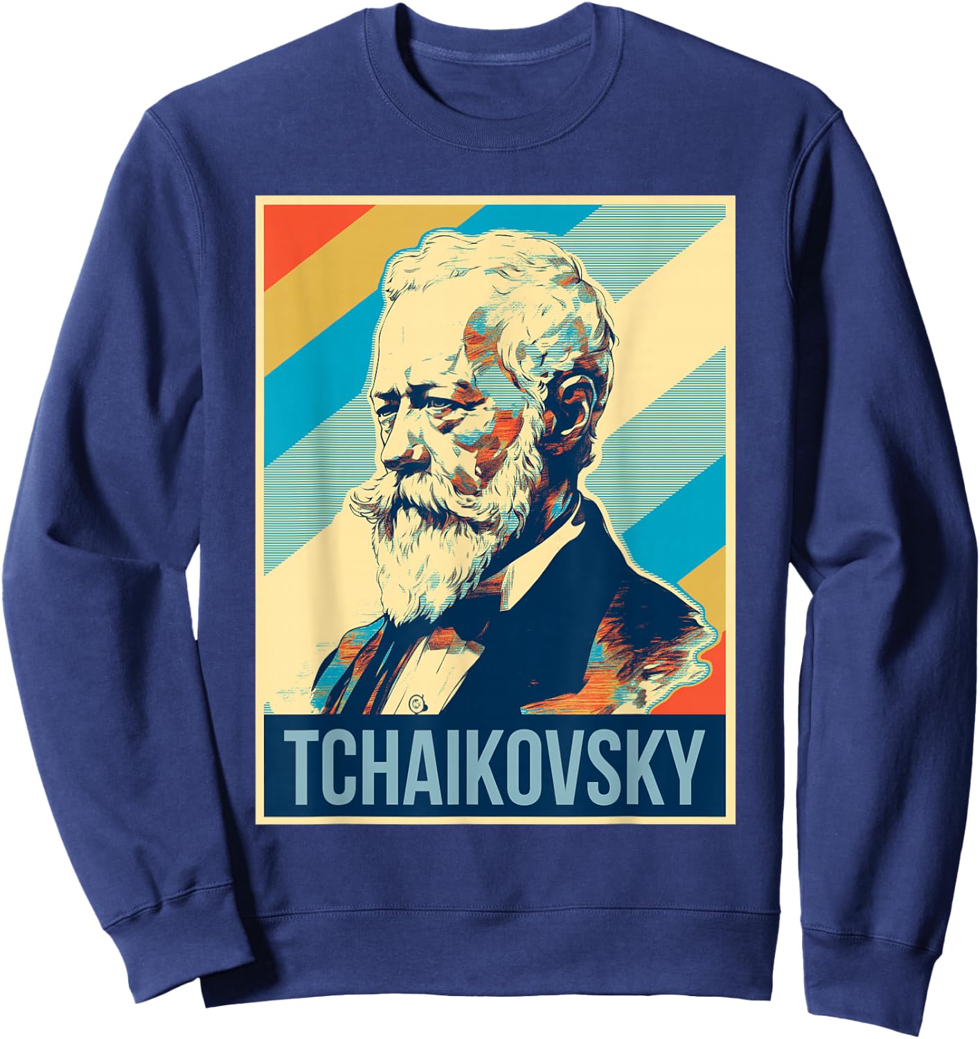 Tchaikovsky Poster Musician Composer Sweatshirt - Sweatshirt | Navy