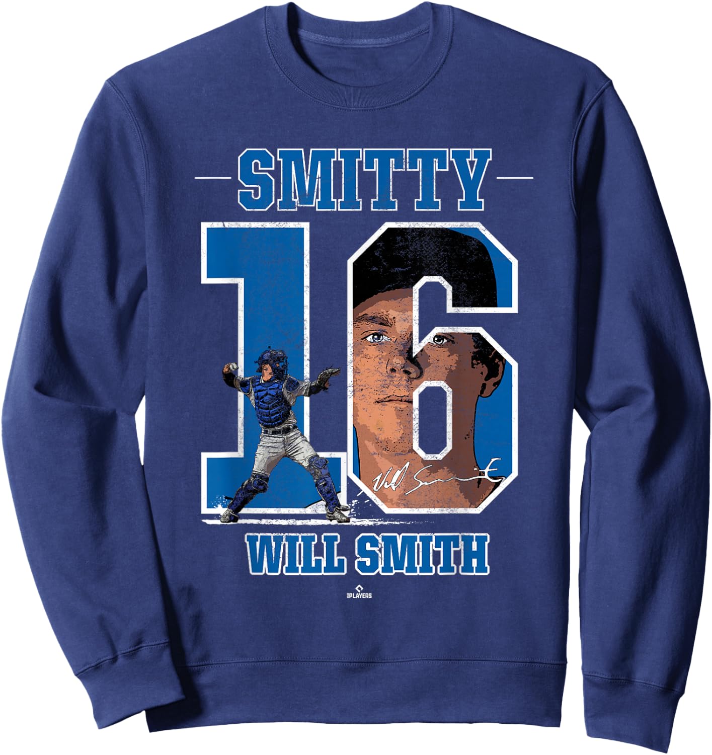 Smitty Will Smith Will Smith LA Los Angeles MLBPA Sweatshirt - Sweatshirt | Navy