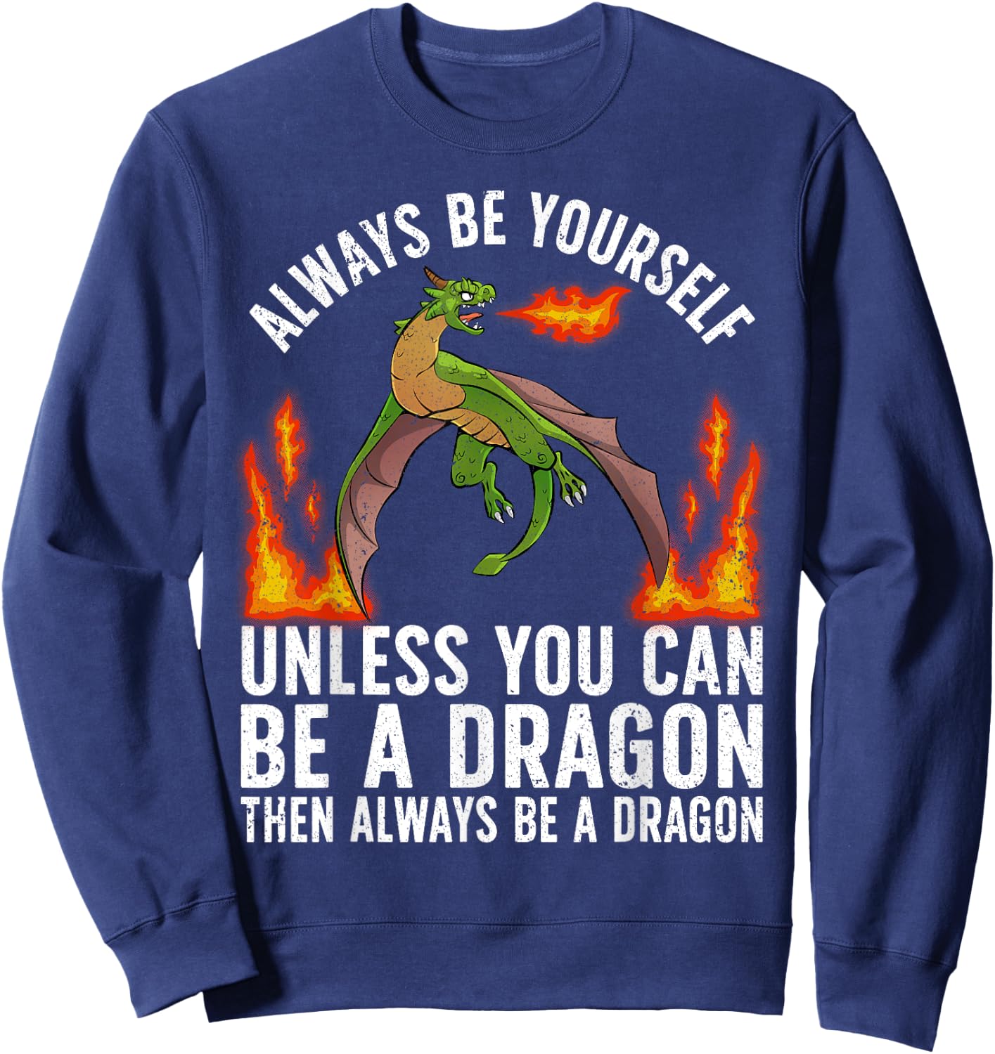 Funny Dragon Design Women Kids Fantasy Dragon Lover Sweatshirt - Sweatshirt | Navy