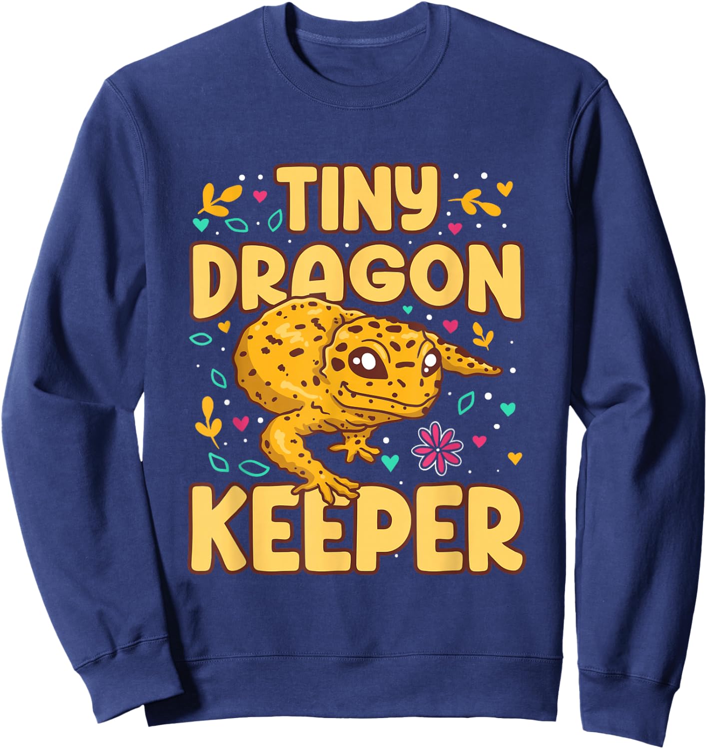 Tiny Dragon Keeper Leopard Gecko Sweatshirt - Sweatshirt | Navy