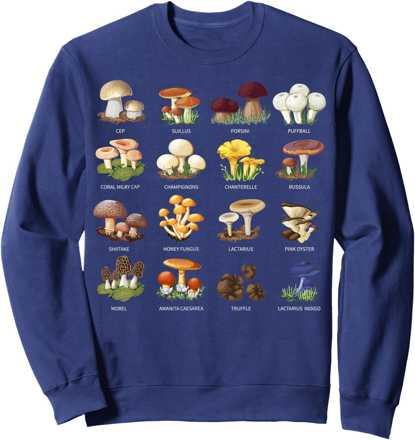Funny Mushroom Mycology Fungi Foraging Mushroom Whisperer Sweatshirt - Sweatshirt | Navy