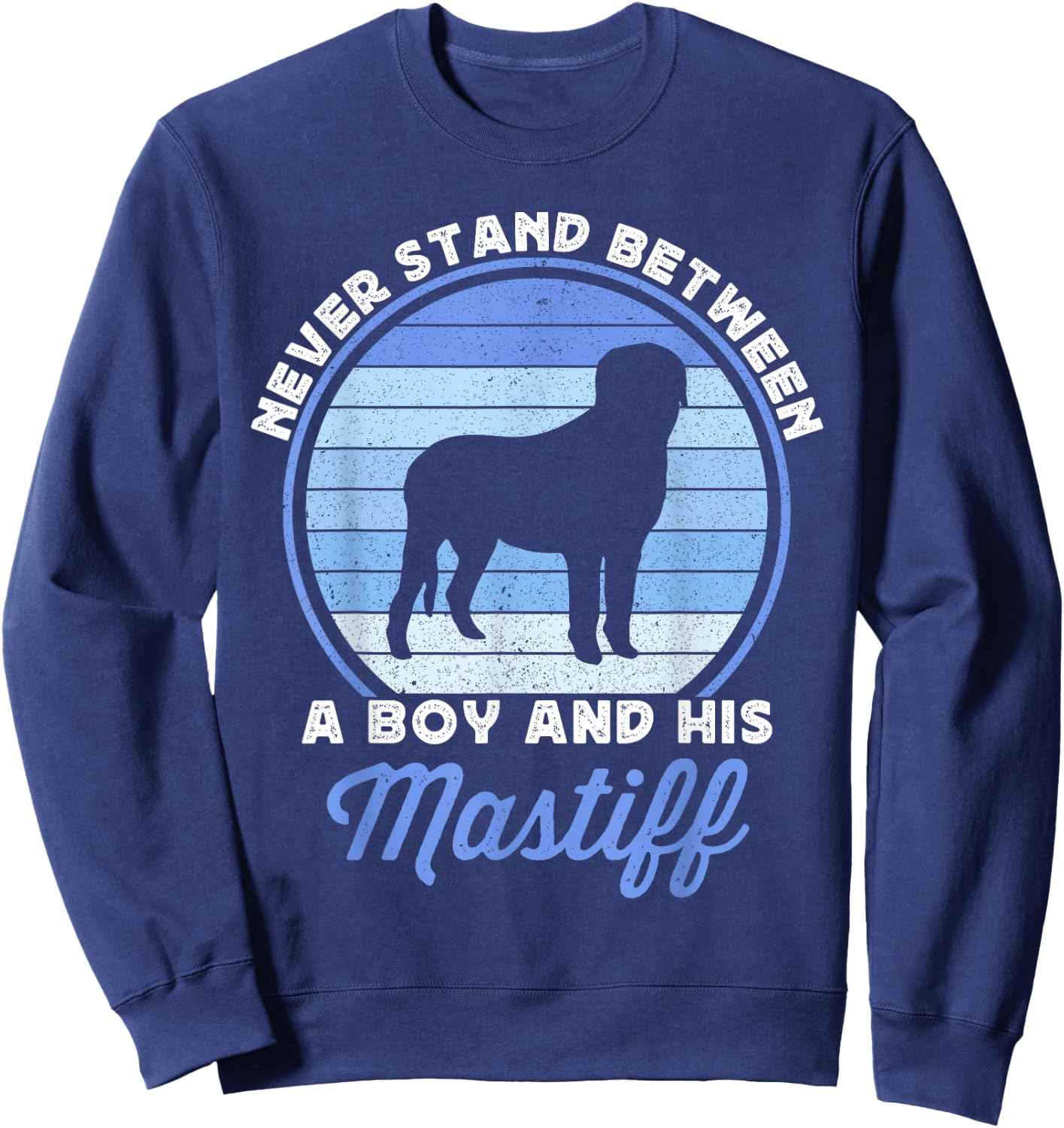 Boys English Mastiff For Kids Boy Mastiffs Dog Lover Funny Sweatshirt - Sweatshirt | Navy