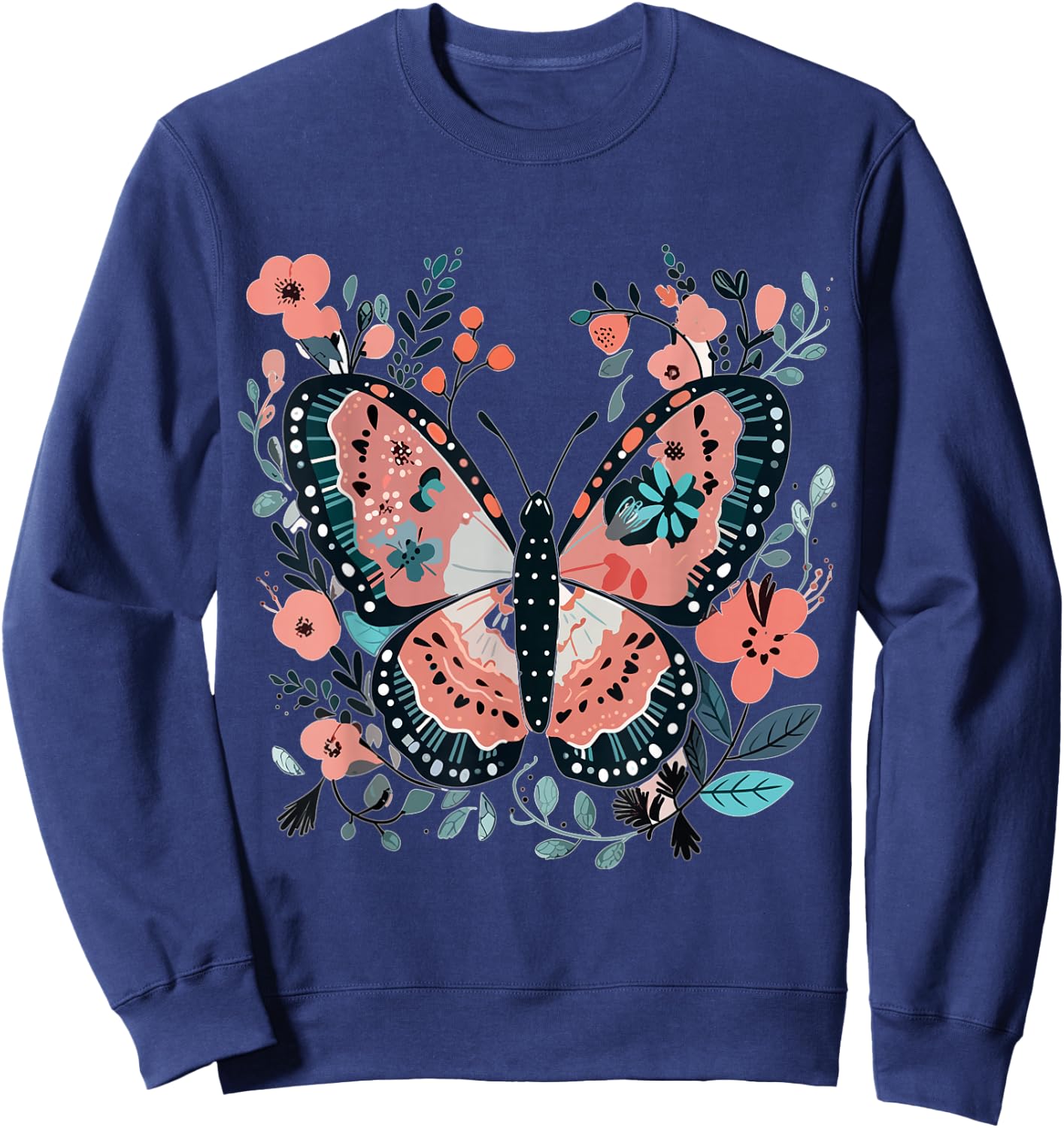 Cute Butterfly design butterflies and butterfly Sweatshirt - Sweatshirt | Navy