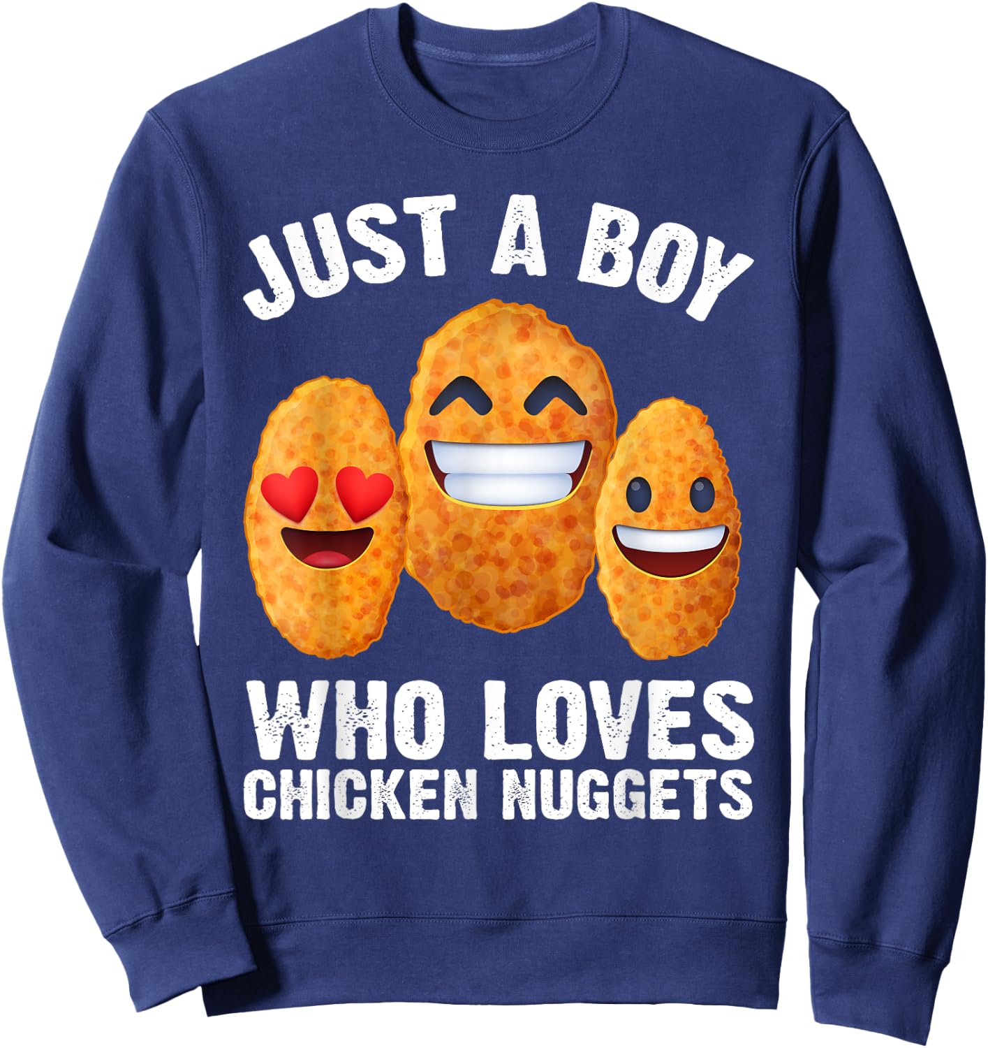 Funny Chicken Nugget Boys Kids Chicken Nugget Lovers Sweatshirt - Sweatshirt | Navy