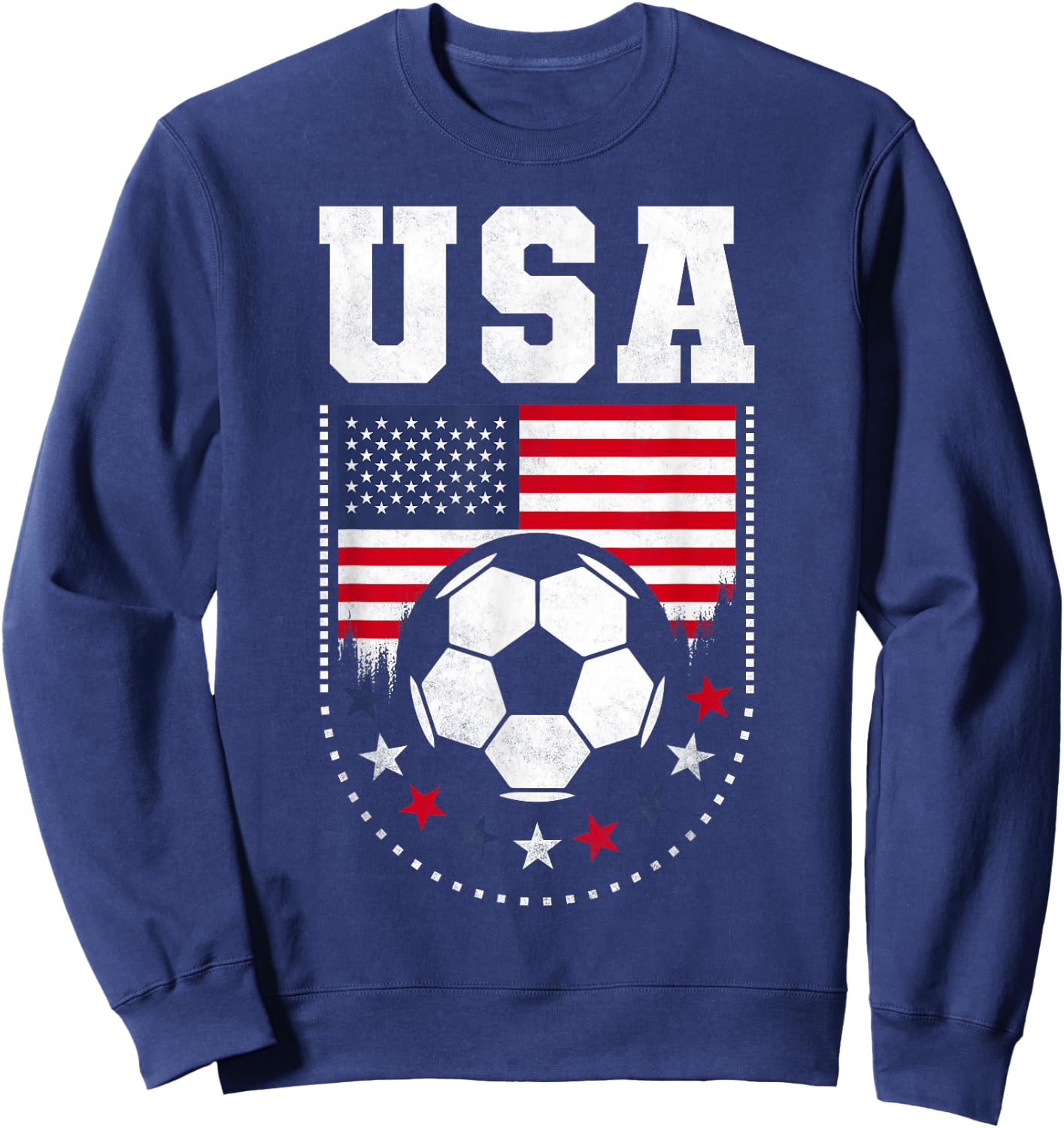 USA Flag Soccer Fan Sweatshirt - Sweatshirt | Navy
