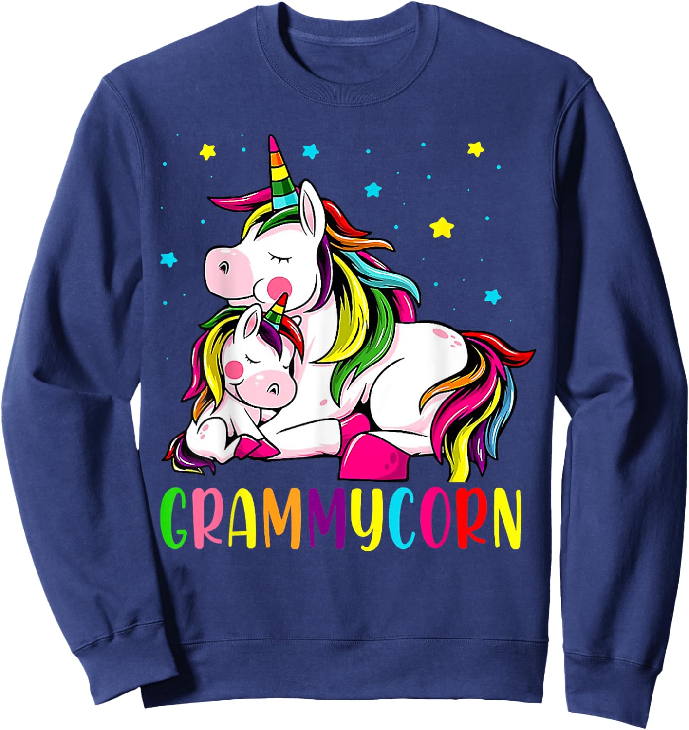 Funny Grammycorn Unicorn Costume Grammy Mom Mother's Day Sweatshirt - Sweatshirt | Navy
