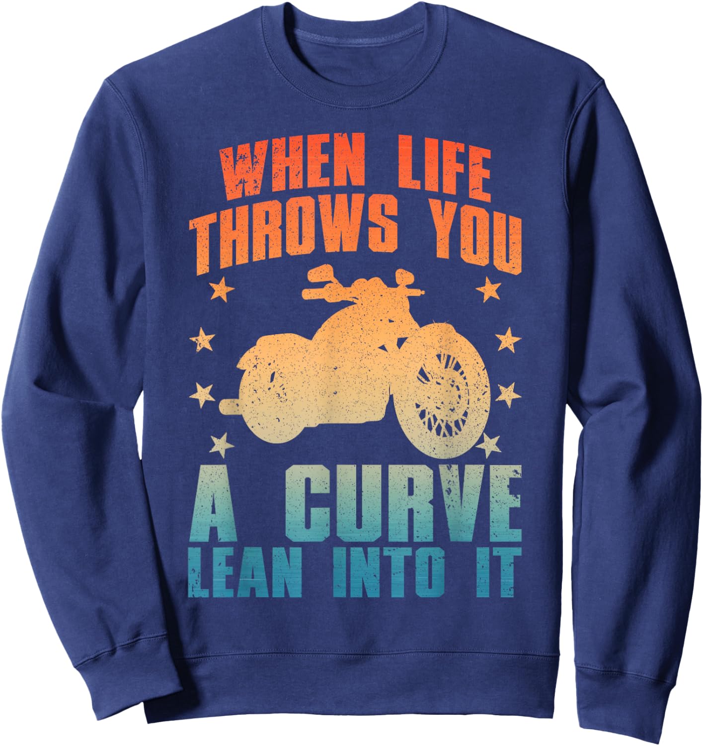 Funny Motorcycle Racer Design Women Motorcycle Lover Sweatshirt - Sweatshirt | Navy