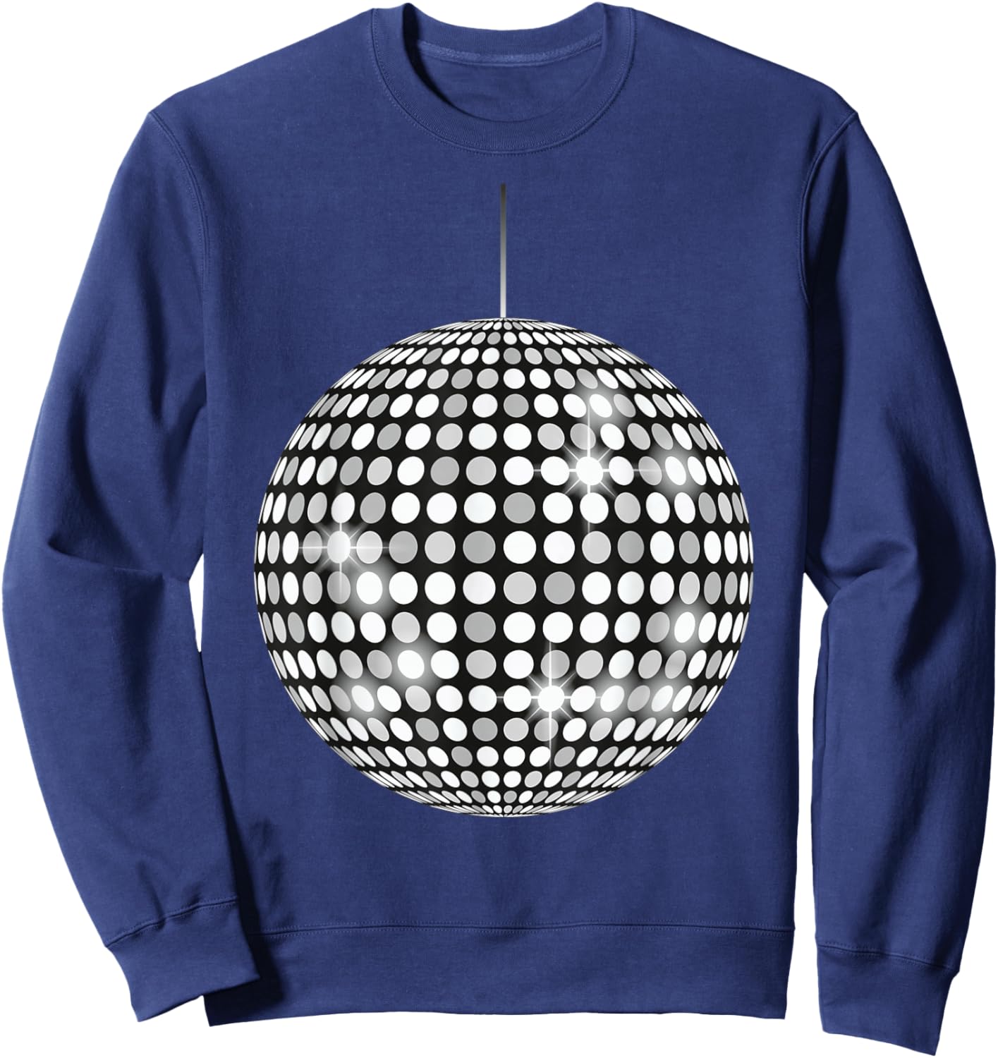 70's 80's Vibe Party Disco Ball Music Lovers Sweatshirt - Sweatshirt | Navy