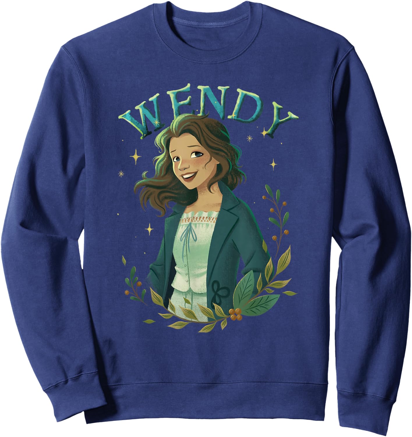 Disney Peter Pan & Wendy Vintage Floral Wendy Portrait Sweatshirt - Sweatshirt | Navy