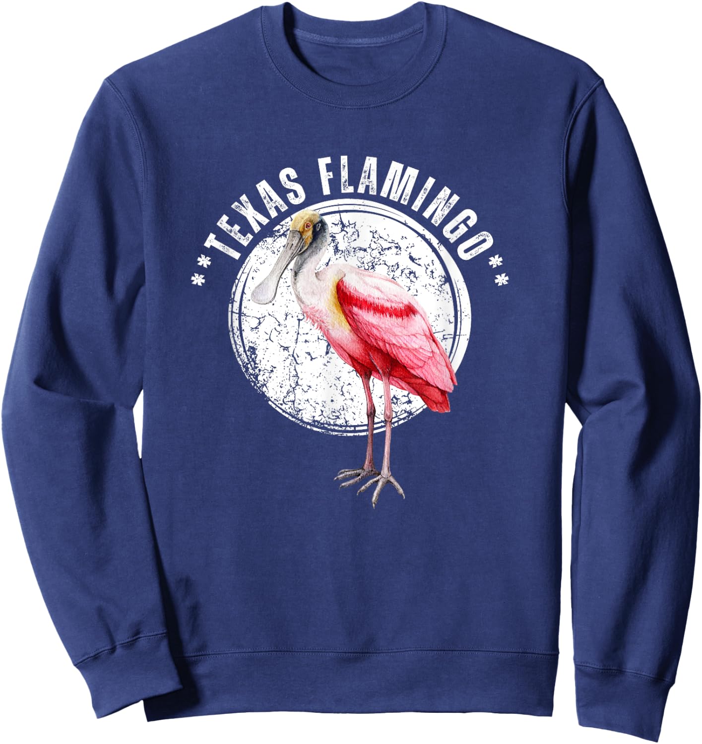 Roseate Spoonbill Texas Flamingo Birdwatcher Funny Sweatshirt - Sweatshirt | Navy