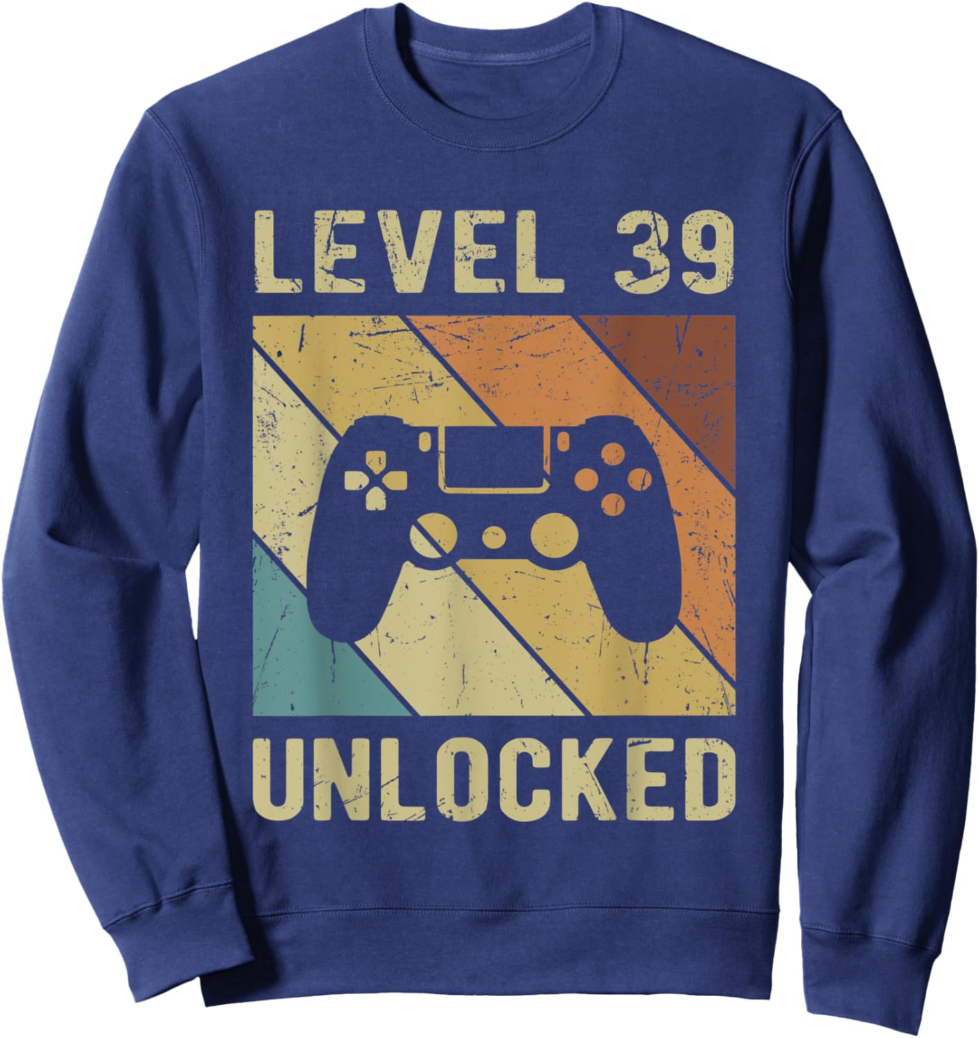Level 39 Unlocked birthday decoration Funny Video Gamer Gift Sweatshirt - Sweatshirt | Navy