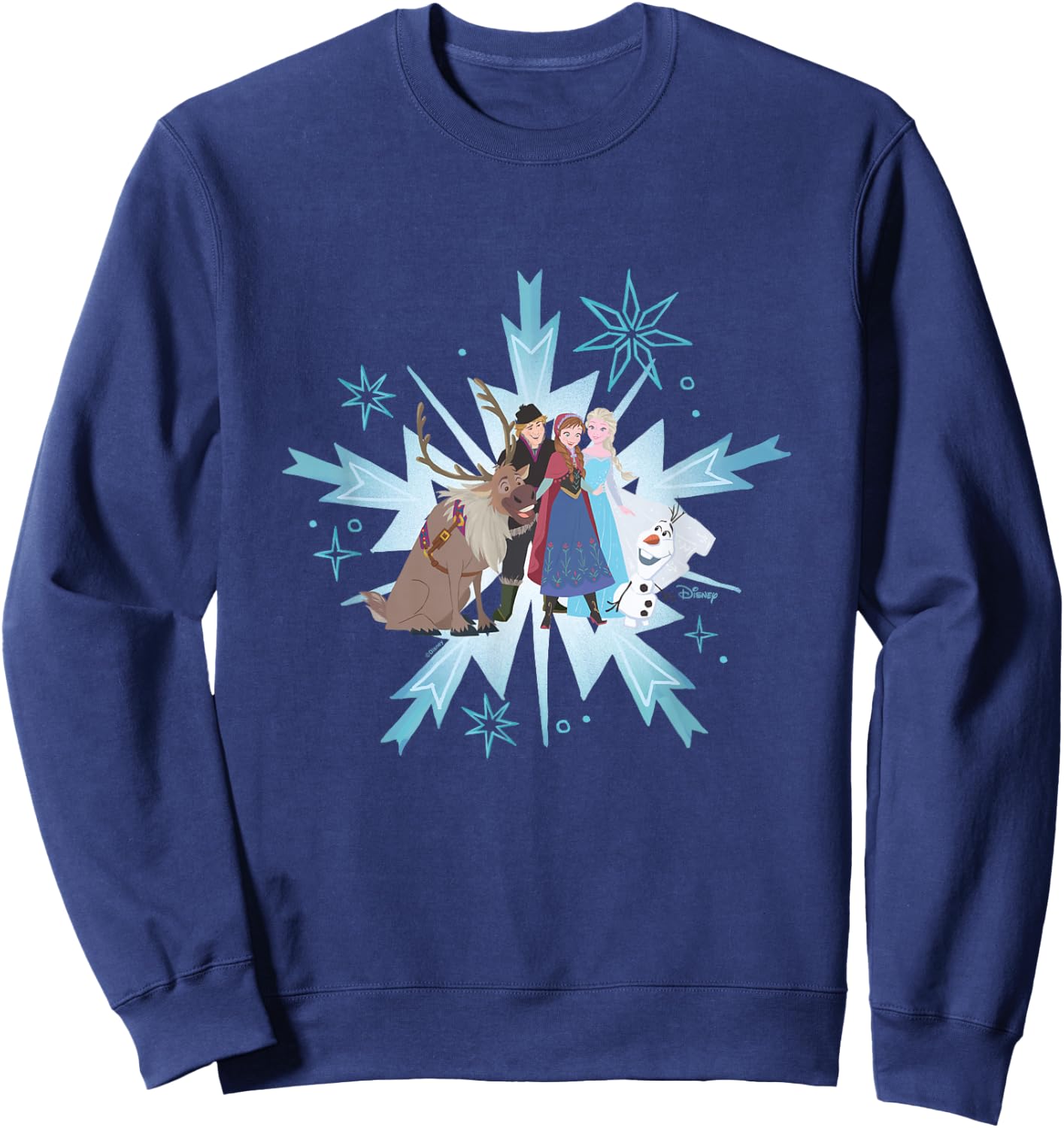 Frozen - Elsa Anna Kristoff Olaf Sven Sweatshirt - Sweatshirt | Navy