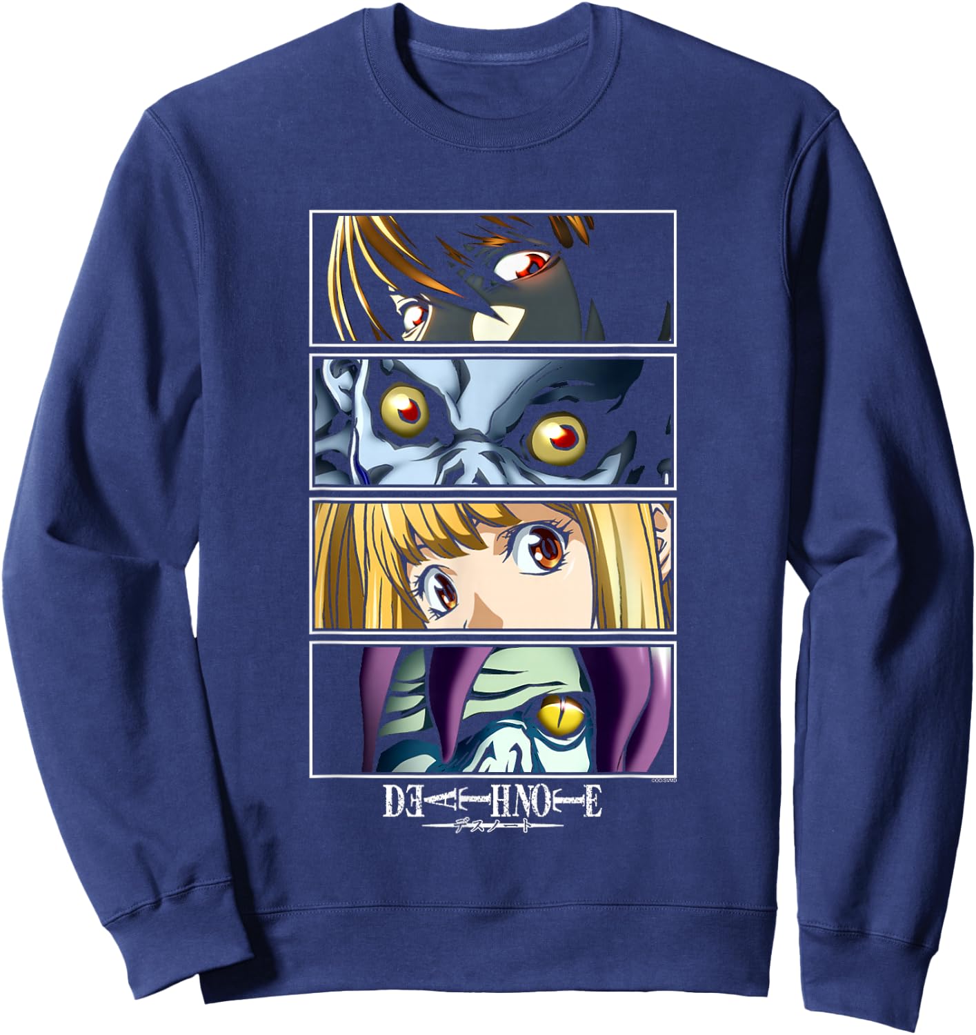 Death Note Close Up Character Eyes Anime Sweatshirt - Sweatshirt | Navy
