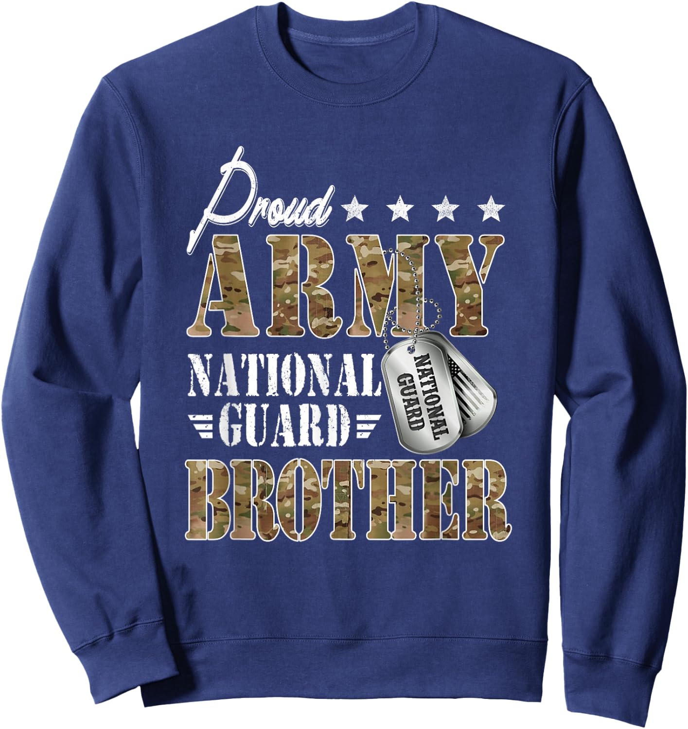 Proud Army National Guard Brother National Guard Graduation Sweatshirt - Sweatshirt | Navy
