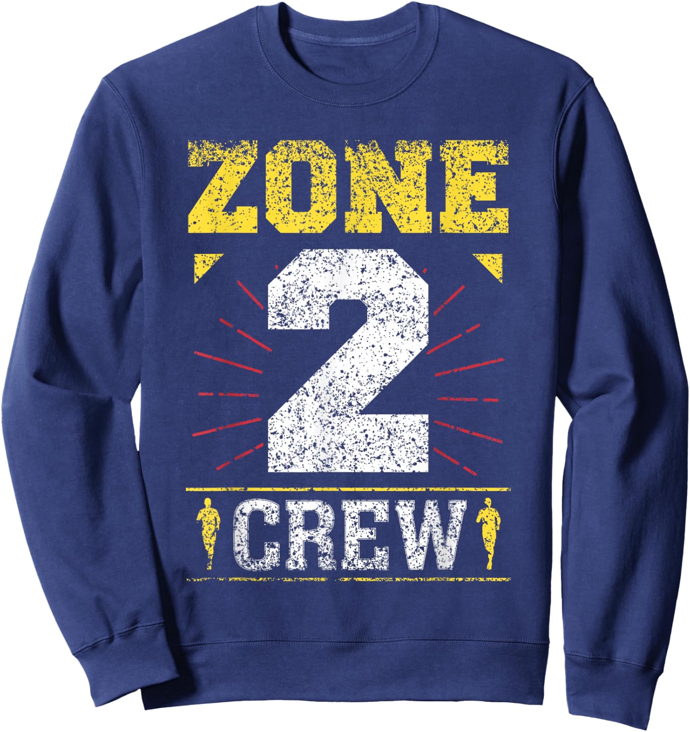 Zone 2 Crew Sport Fitness Training Cardio Zone 2 Sweatshirt - Sweatshirt | Navy