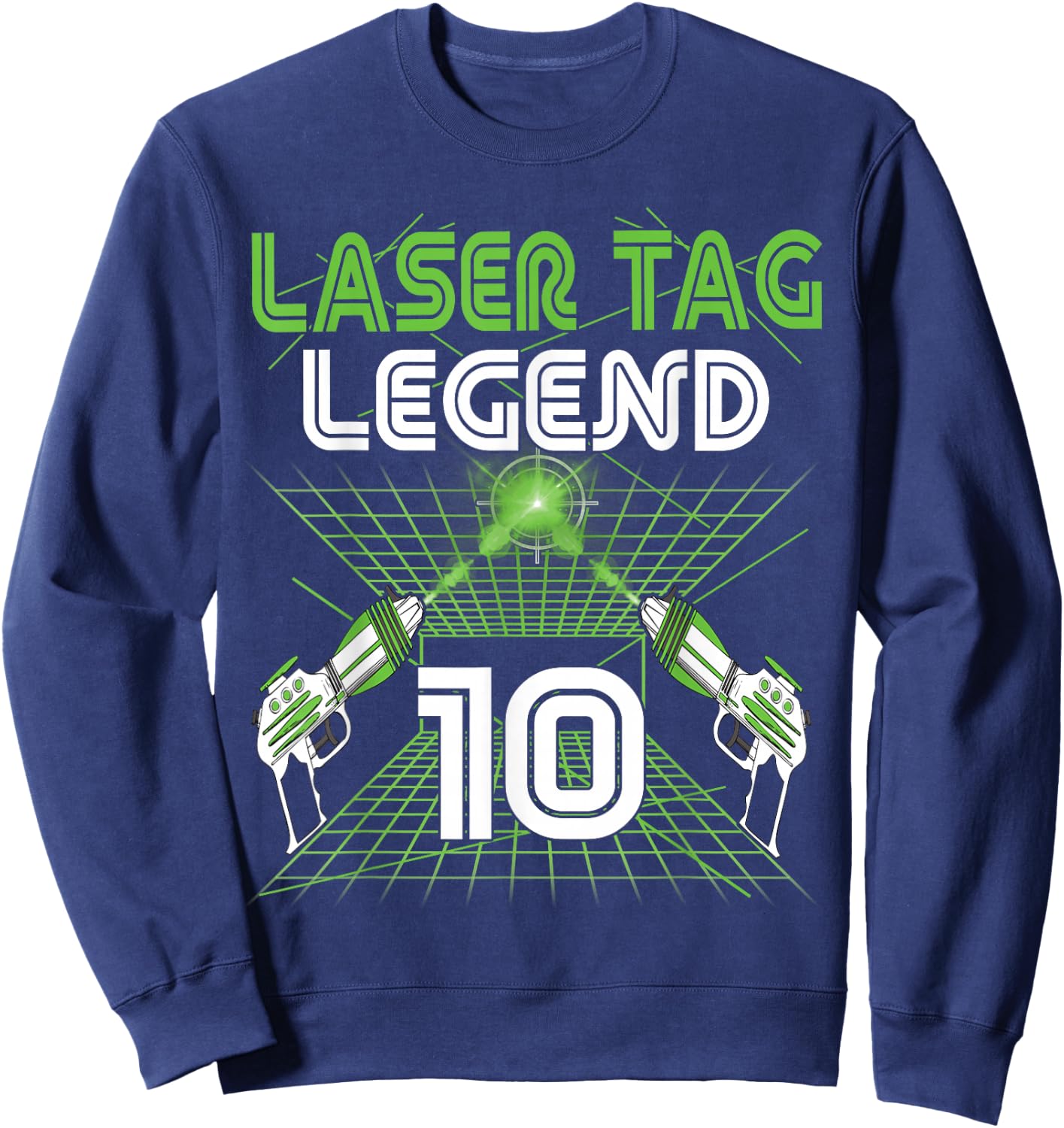 Lasertag Birthday Party - laser tag 10 years birthday Sweatshirt - Sweatshirt | Navy