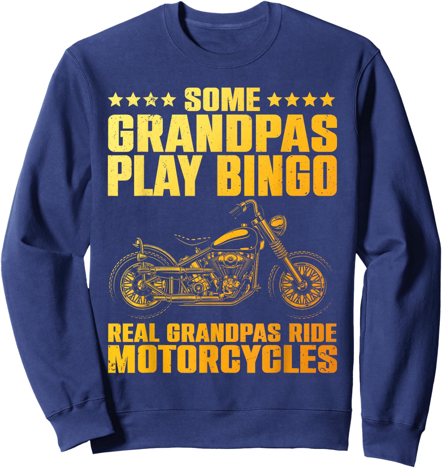 Funny Motorcycle For Grandpa Men Biker Motorcycle Rider Sweatshirt - Sweatshirt | Navy