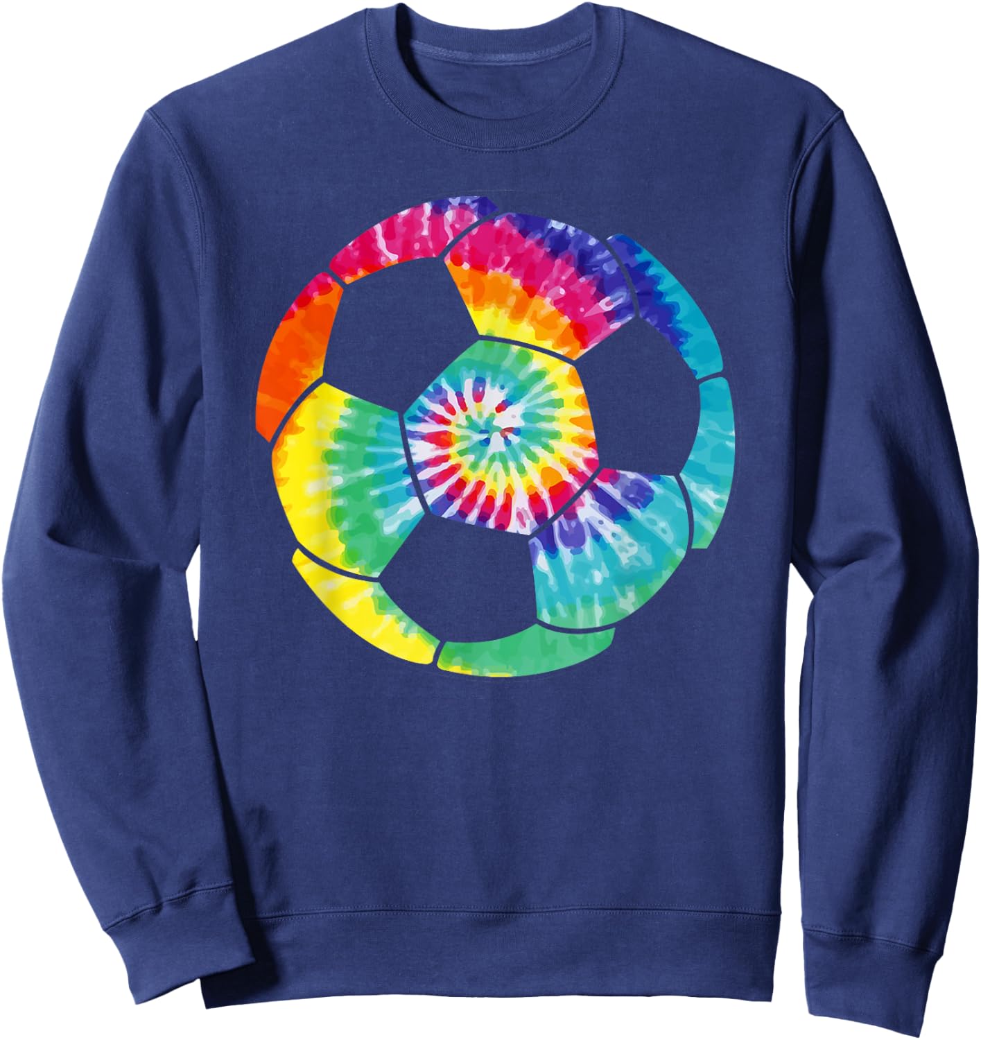 Soccer Tie Dye Rainbow Gift Sweatshirt - Sweatshirt | Navy