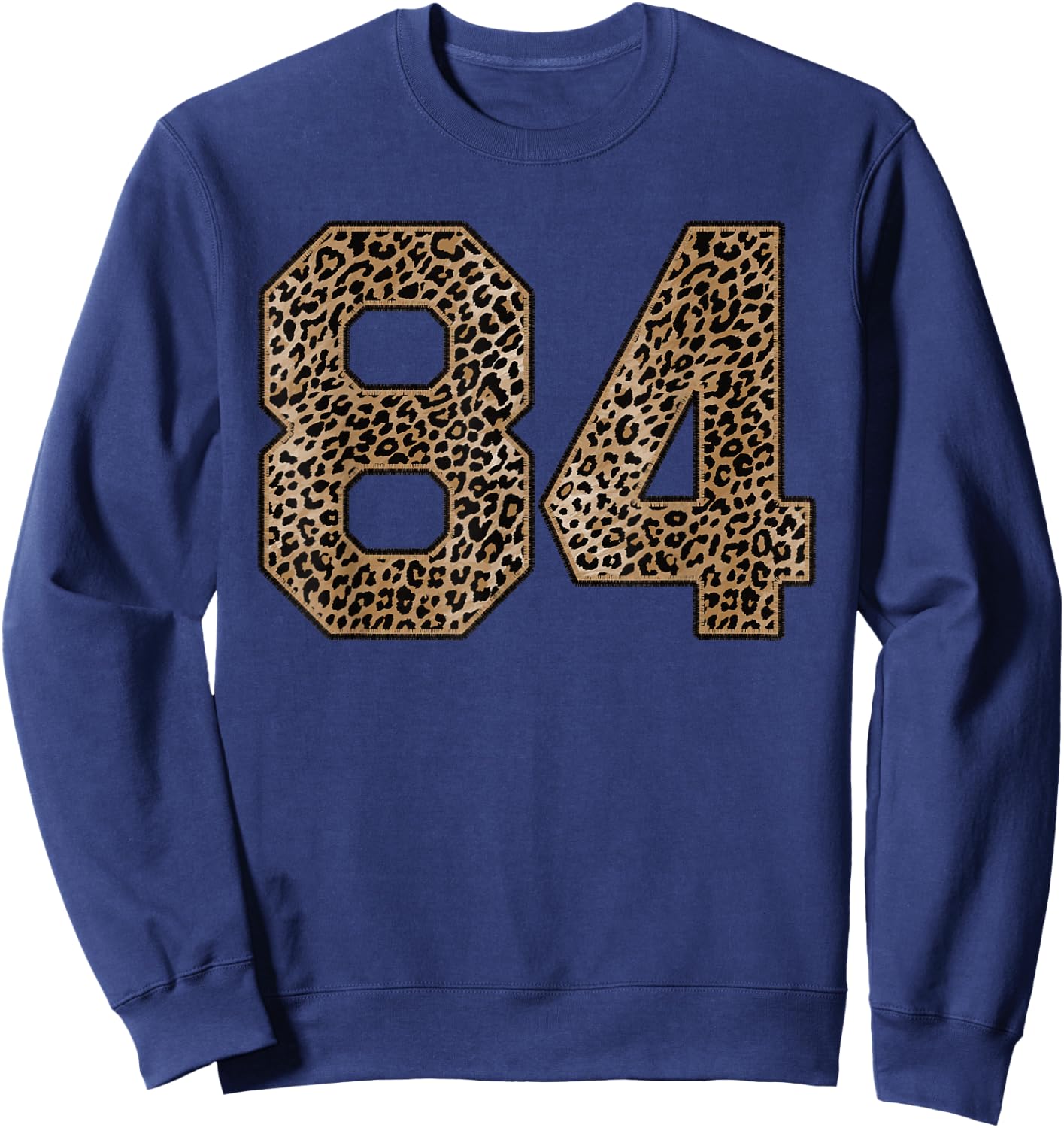 Leopard Number 84 Athlete Sports Jersey Supporter Fanwear Sweatshirt - Sweatshirt | Navy