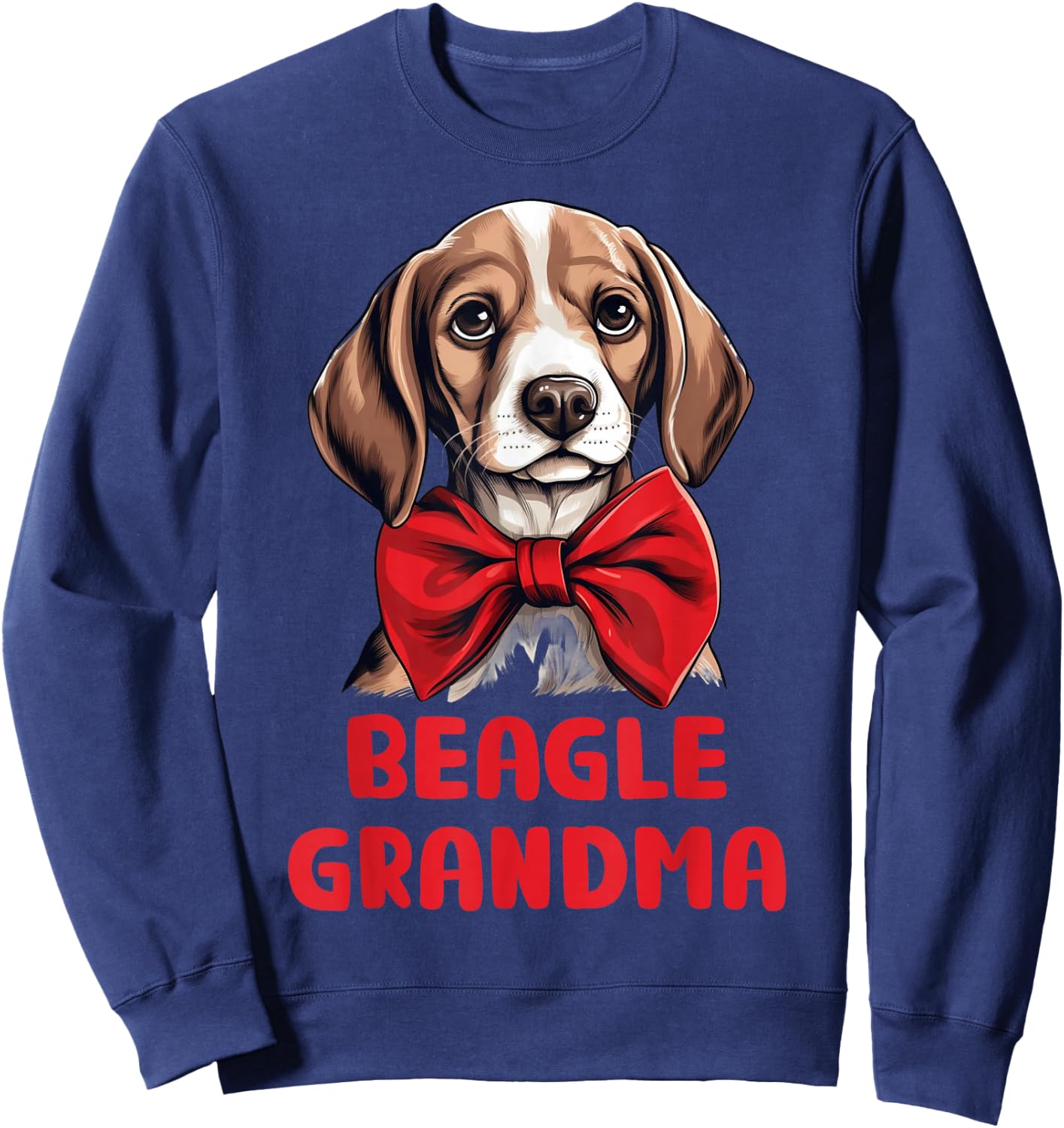 Cute Beagle Grandma Dog Lovers Gift Funny Puppy Beagle Owner Women Girls Kids Sweatshirt - Sweatshirt | Navy