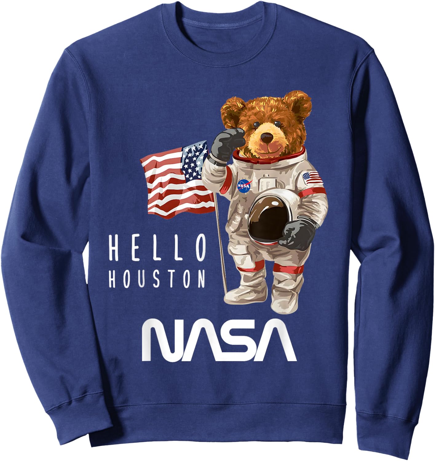 NASA Astronaut Teddy-Bear Worm Logo Sweatshirt - Sweatshirt | Navy