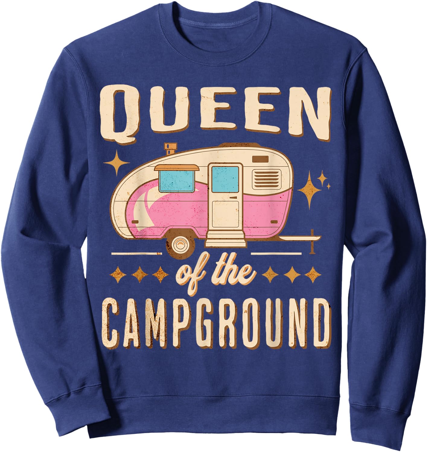 Queen Of The Campground - Funny Camping - Women's Camp Sweatshirt - Sweatshirt | Navy