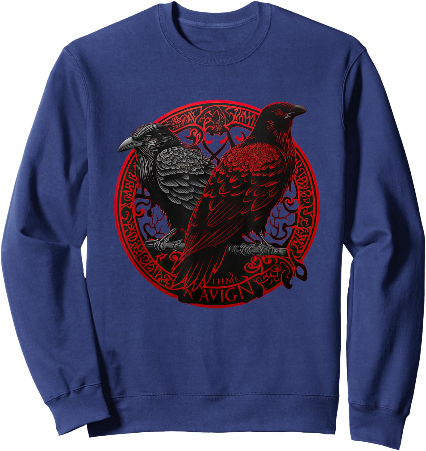 Scandinavian Odin Ravens Sweatshirt - Sweatshirt | Navy