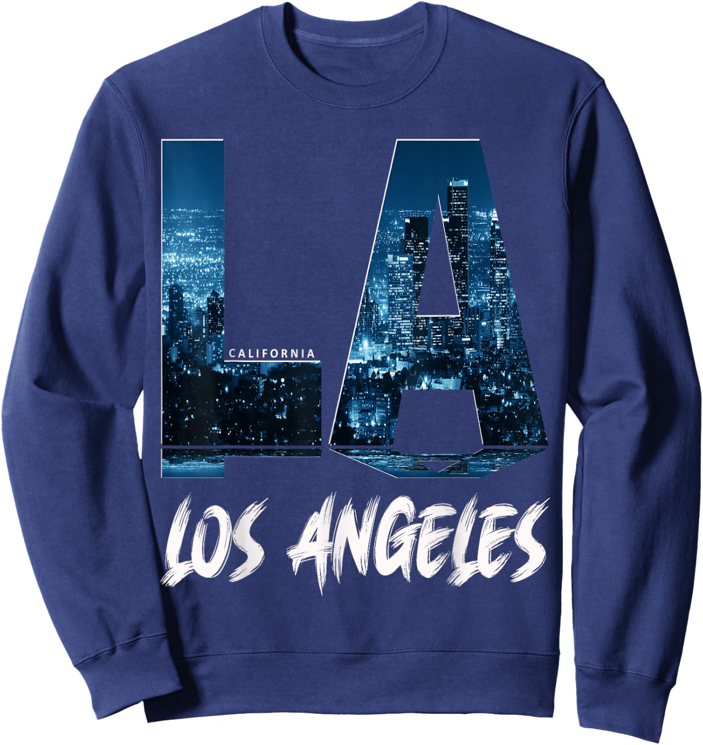 Men, Woman, Teenager L.A. Love Design Los Angeles City California Sweatshirt - Sweatshirt | Navy