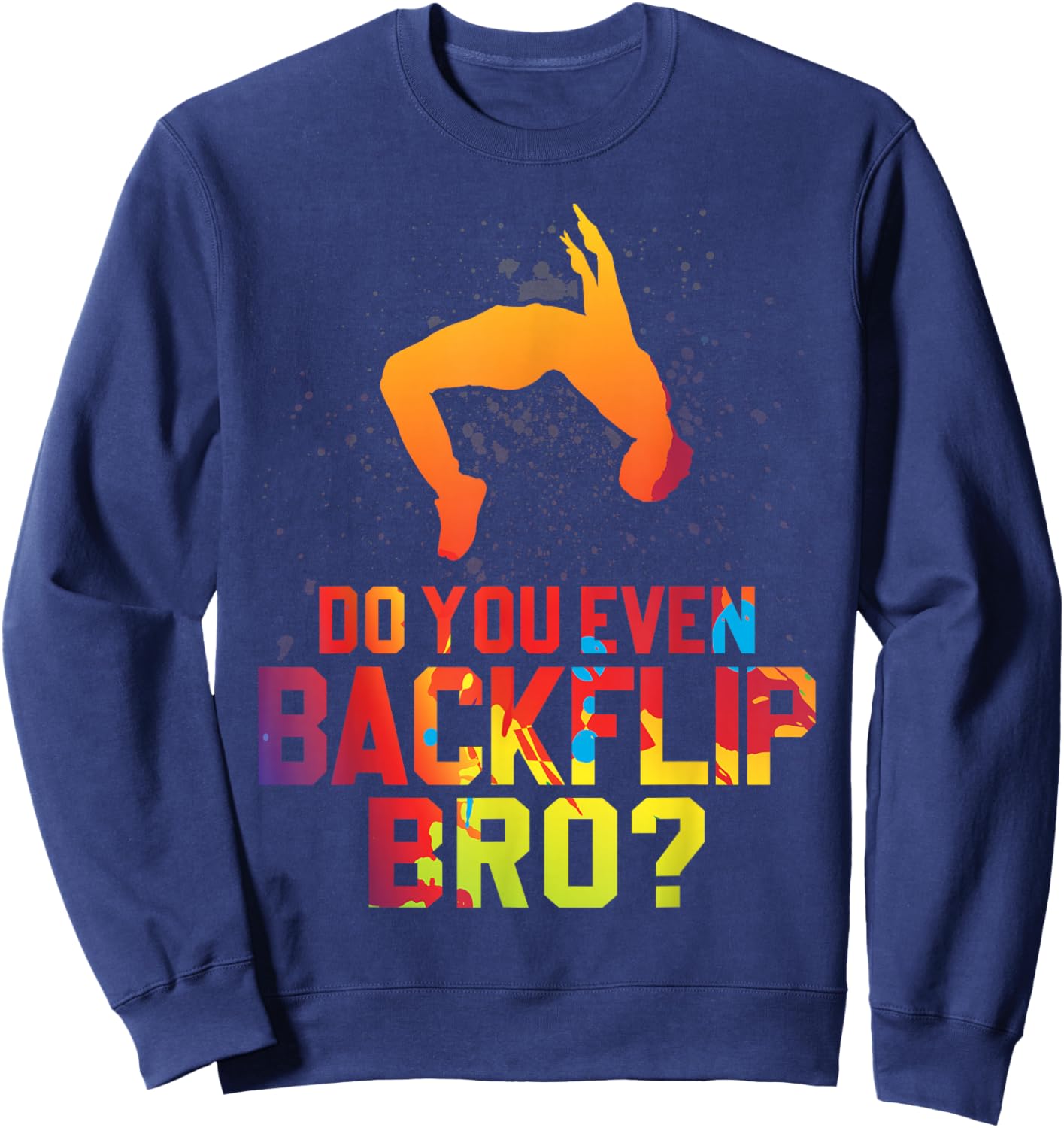 Free running Jumping Backflip Silhouette Parkour Lover Boys Sweatshirt - Sweatshirt | Navy