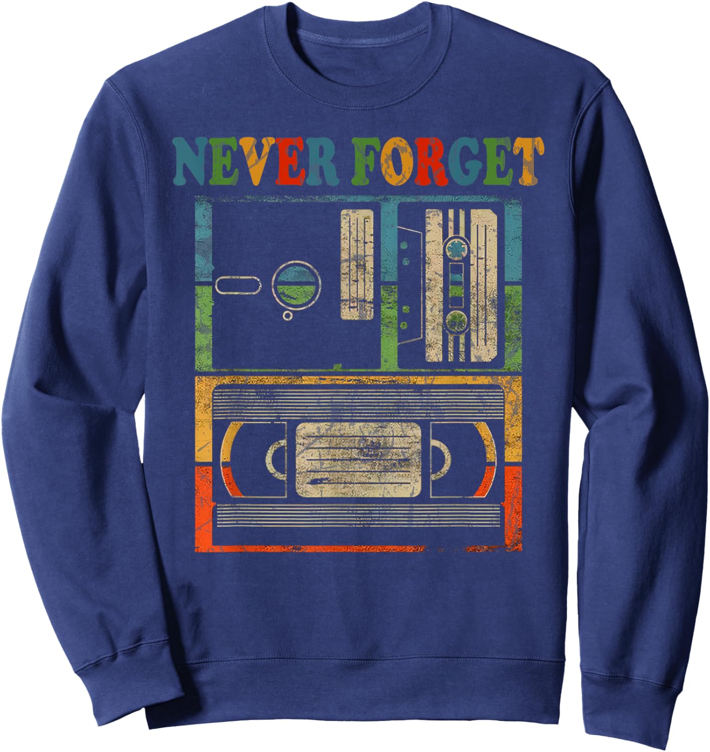 Retro Vintage 90s 80s Audio Cassette 40 Years Old Birthday Sweatshirt - Sweatshirt | Navy