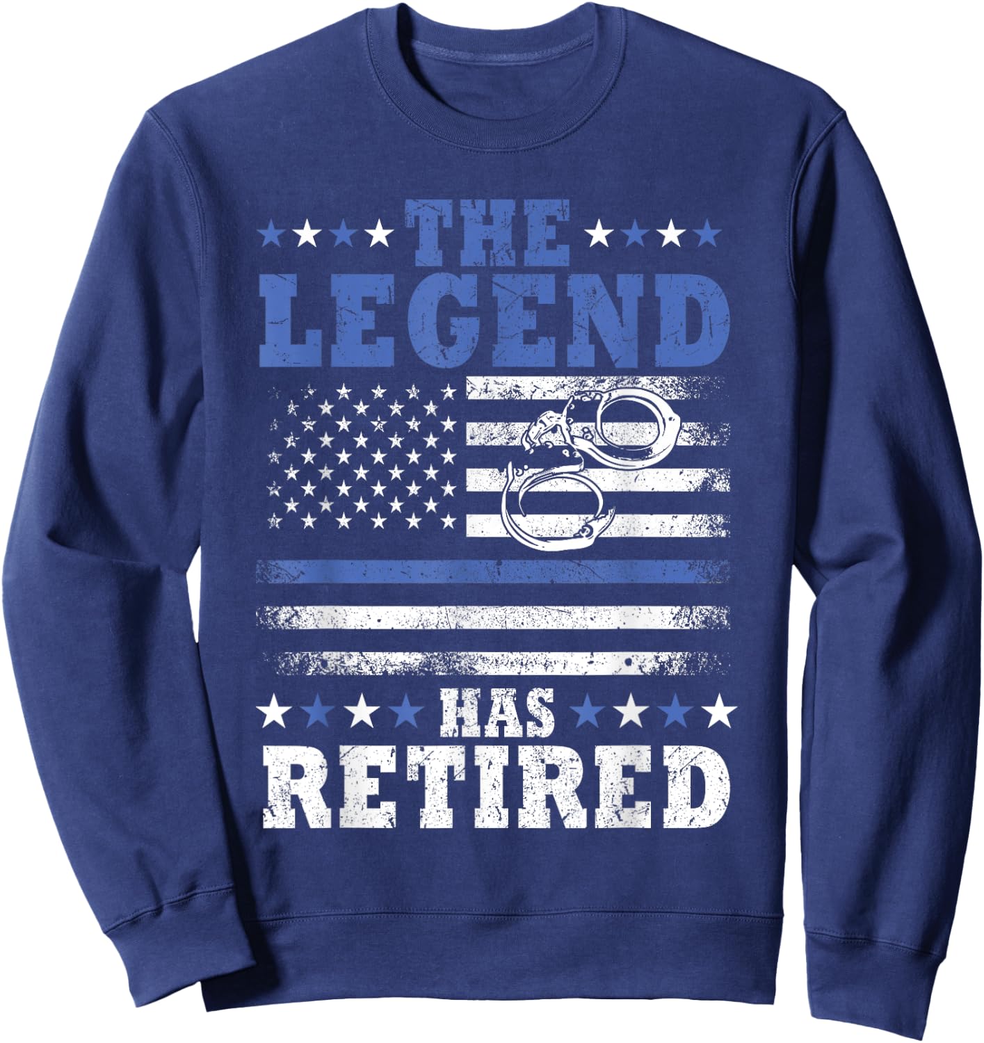 Humorous Retired Police Officer Law Enforcement Retirement Sweatshirt - Sweatshirt | Navy