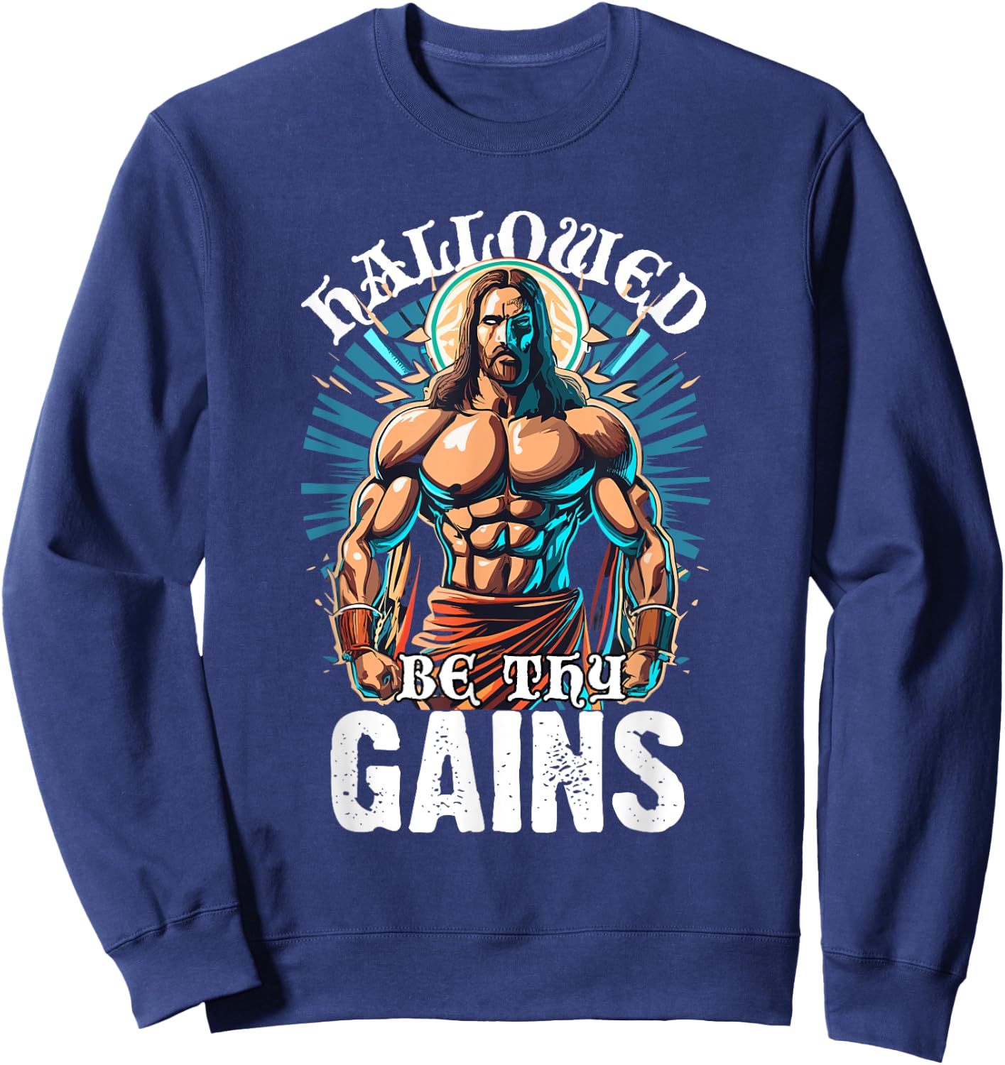 Hallowed Be Thy Gains Sweatshirt - Sweatshirt | Navy