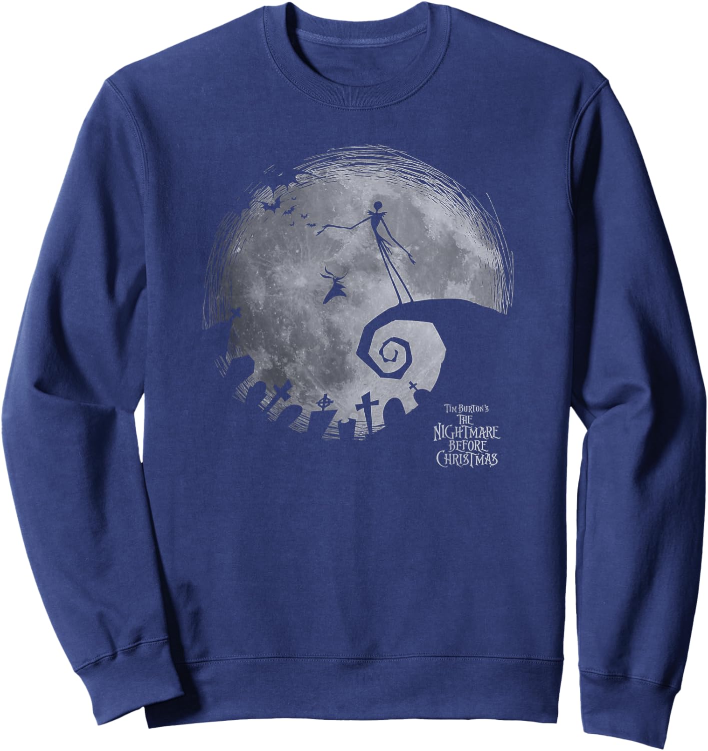 Disney The Nightmare Before Christmas Jack Big Moon Sweatshirt - Sweatshirt | Navy