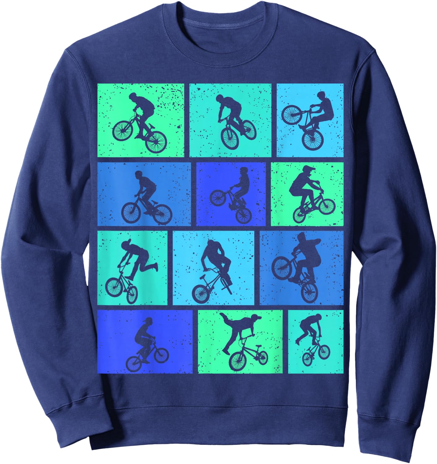 BMX Bike Bicycle Stunt Kids Boys Sweatshirt - Sweatshirt | Navy
