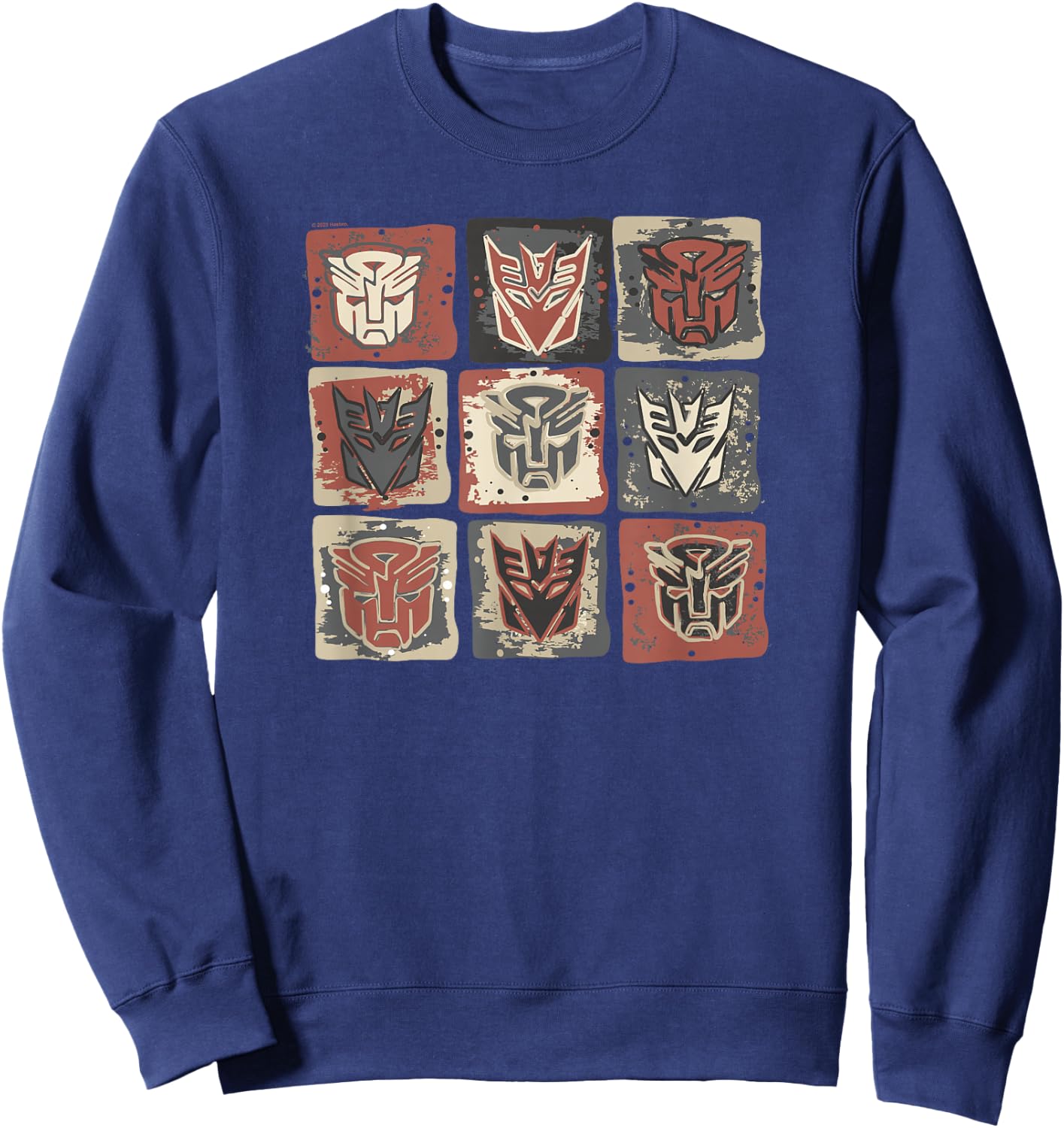 Transformers: Rise of the Beasts Emblems Distressed Collage Sweatshirt - Sweatshirt | Navy