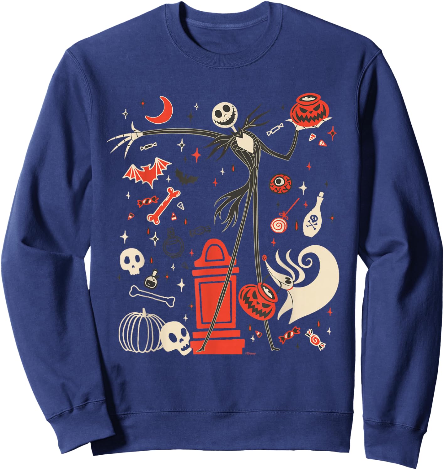 Disney The Nightmare Before Christmas Jack & Zero Halloween Sweatshirt - Sweatshirt | Navy
