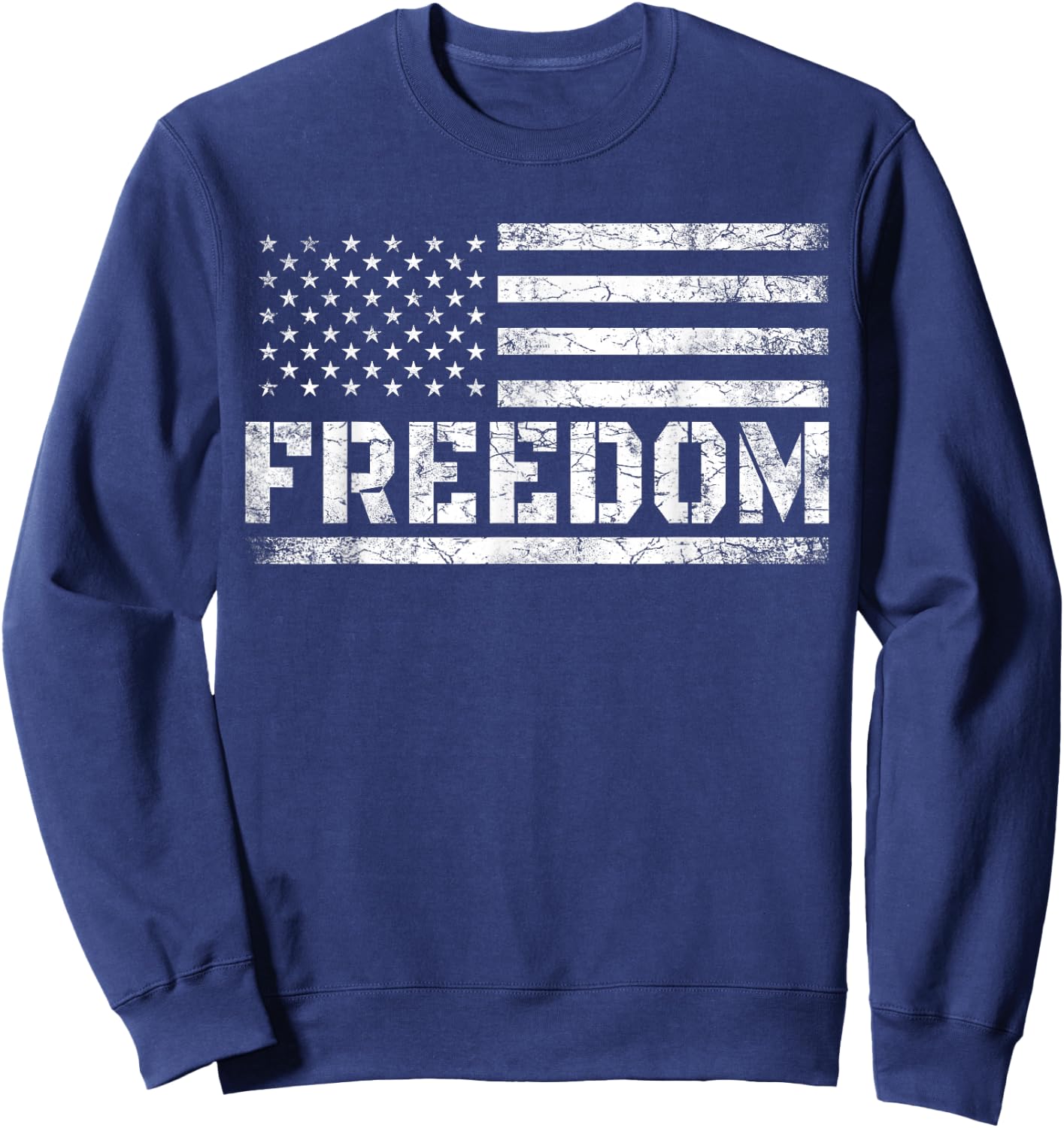 Freedom Top USA American Flag Top Freedom Sweatshirt - Sweatshirt | Navy