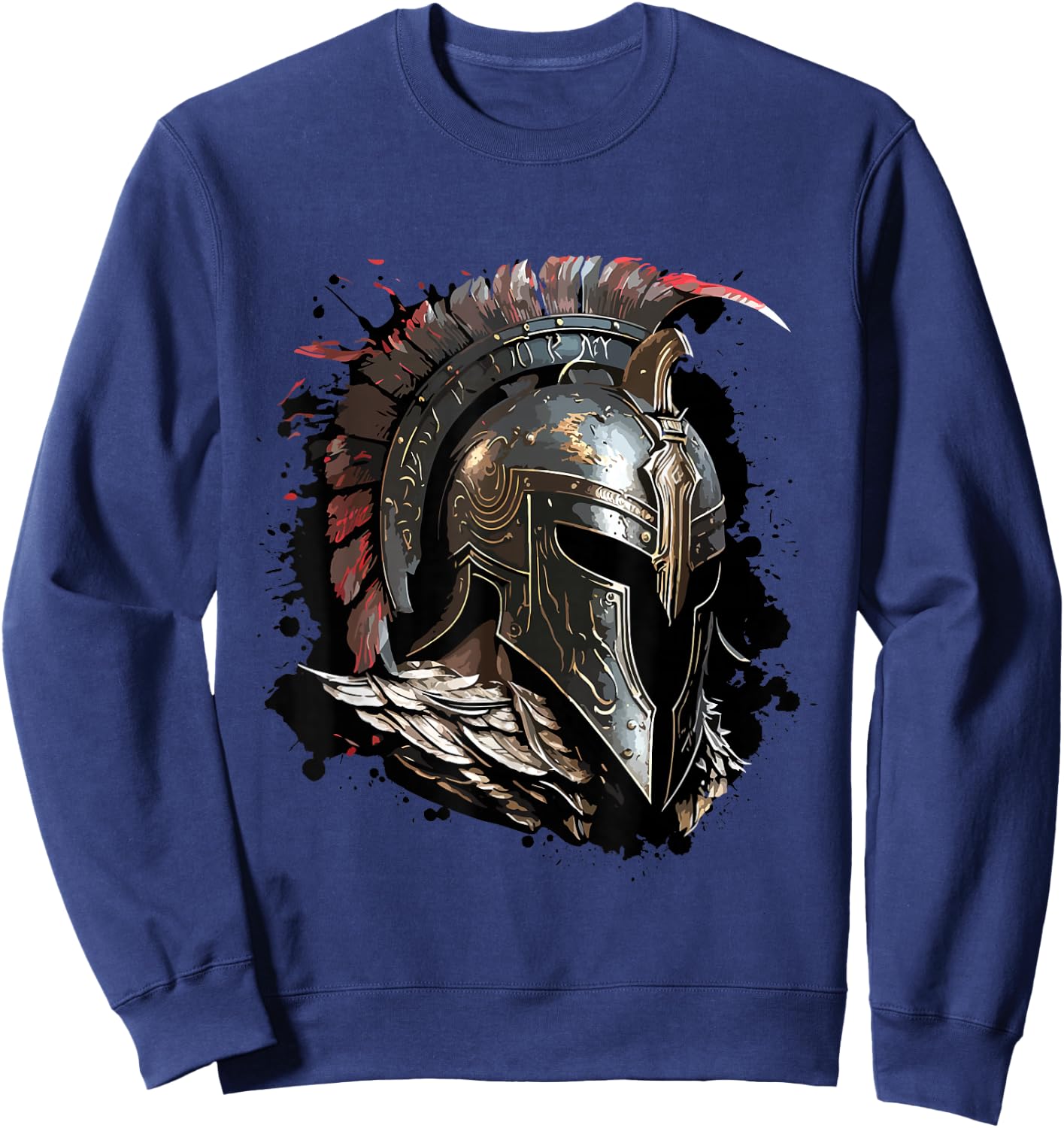 Spartan Helmet Warrior Gladiator Gym Fitness Workout Sweatshirt - Sweatshirt | Navy