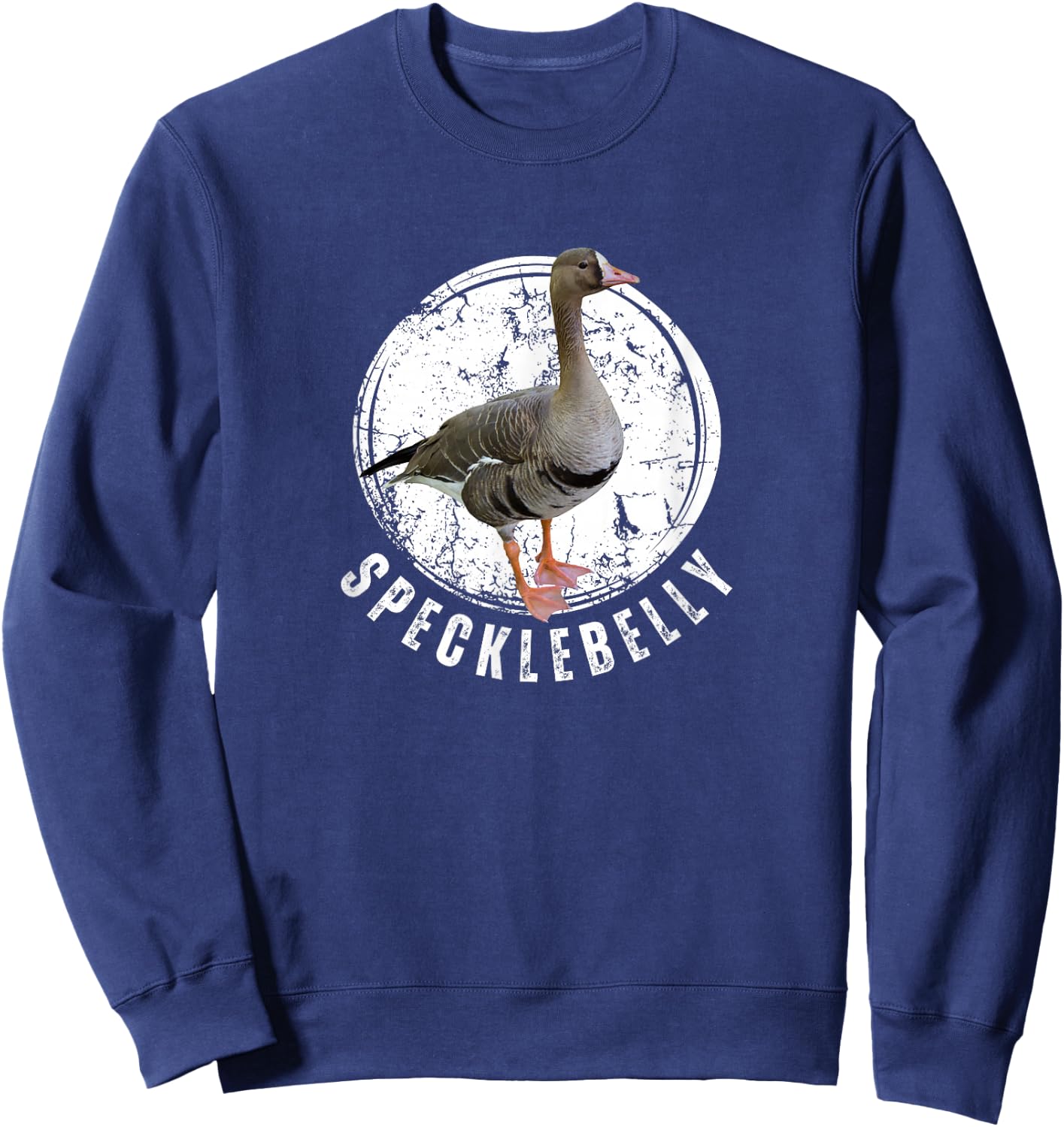 Specklebelly Goose Shirt Goose Hunting Speck White Front Sweatshirt - Sweatshirt | Navy