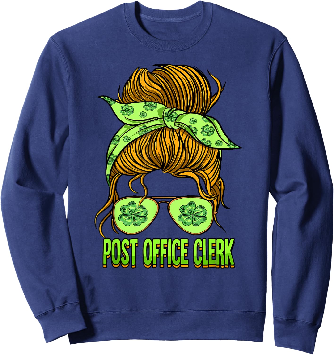 St Patricks Day Post Office Clerk Sweatshirt - Sweatshirt | Navy