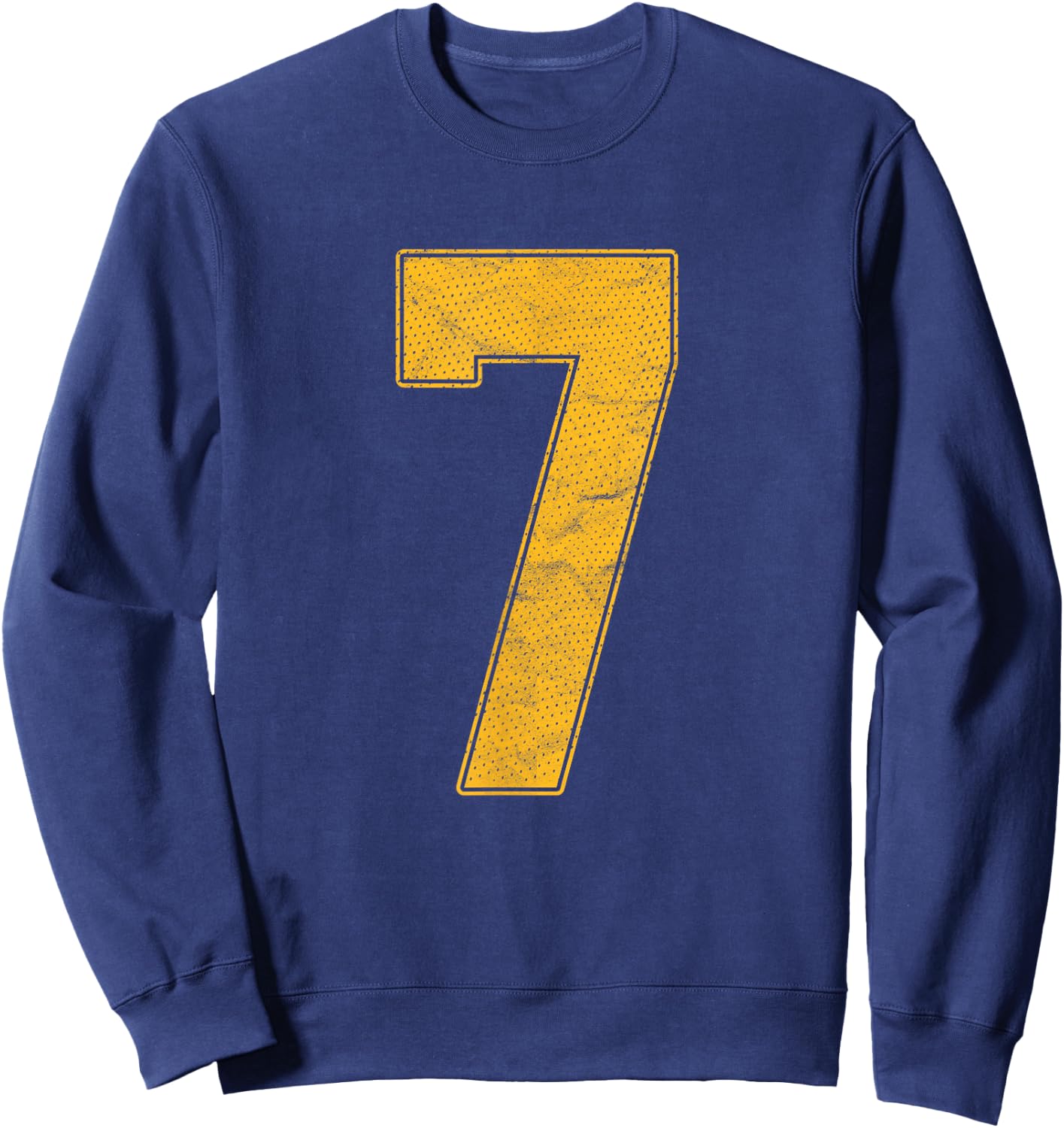 Number 7 Numbered Uniform Sports Team Jersey 7th Birthday Sweatshirt - Sweatshirt | Navy
