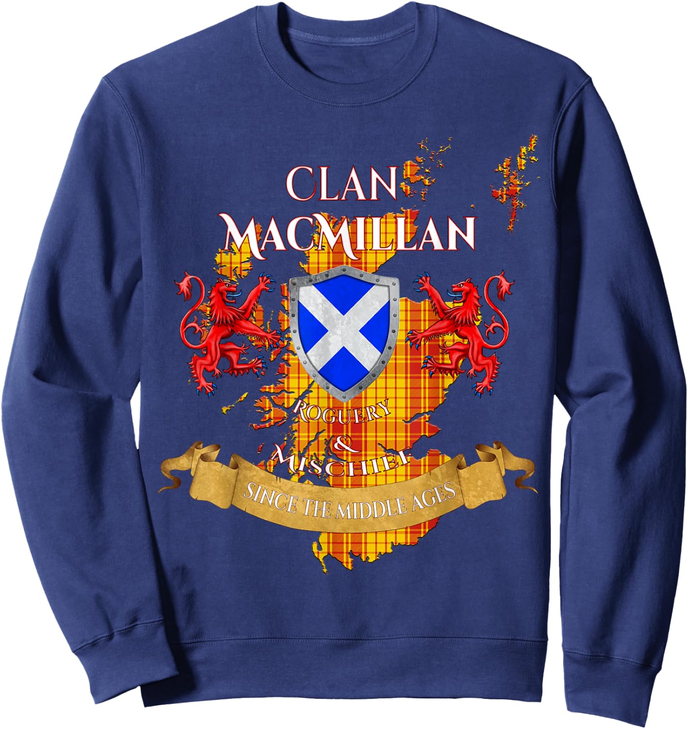 MacMillan Scottish Family Clan Middle Ages Mischief Sweatshirt - Sweatshirt | Navy