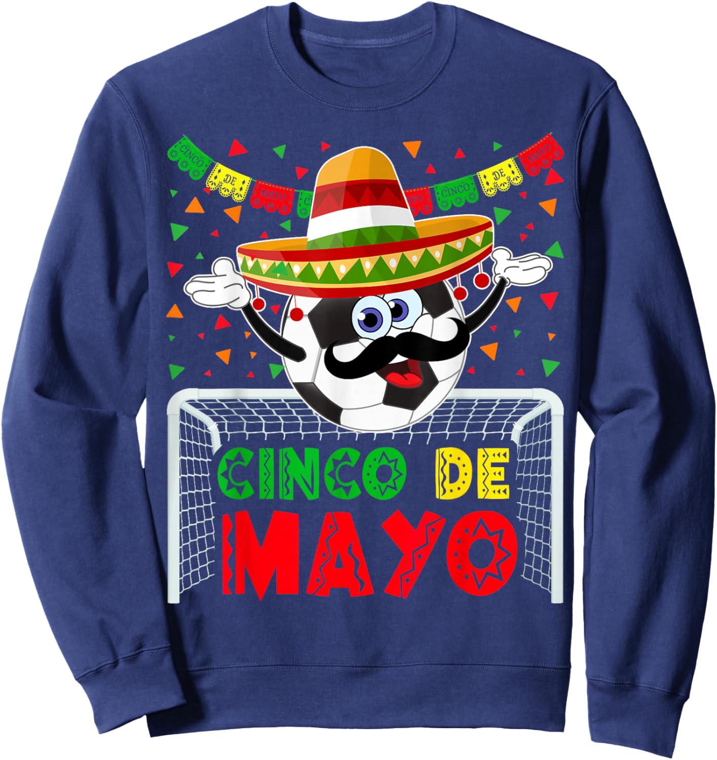 Cinco de Mayo Soccer Mexican Party for Kids boys girls Sweatshirt - Sweatshirt | Navy