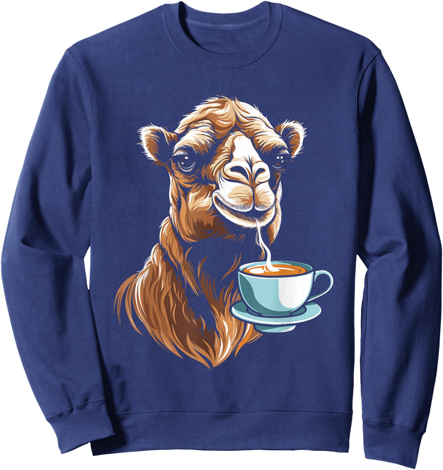 Camel Coffee - Camelhump Dromedary Camelid Cameldae Camel Sweatshirt - Sweatshirt | Navy